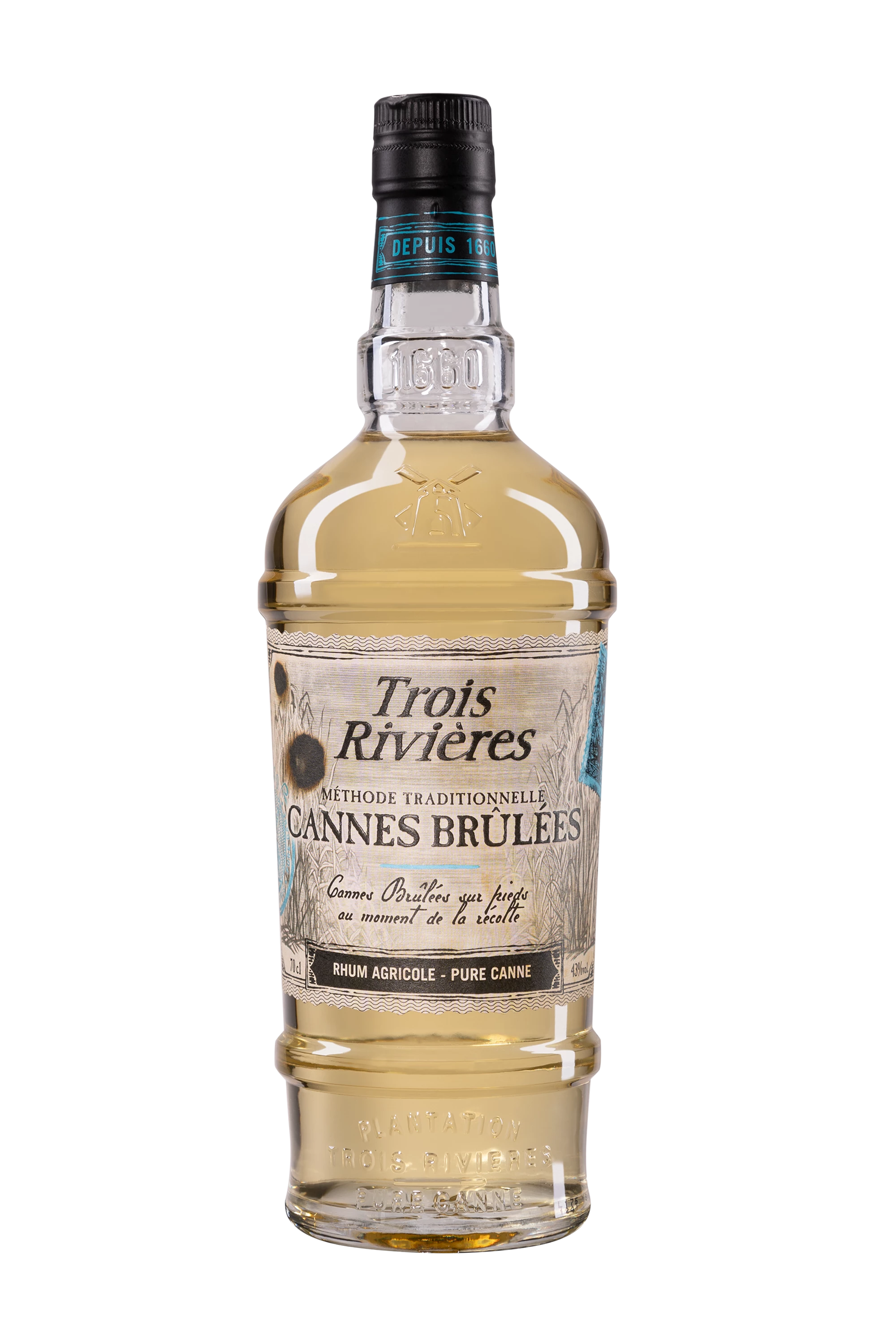 Trois Rivières - Rhum Agricole de Martinique "Cannes Brûlées" Blanc 43°, 70cl