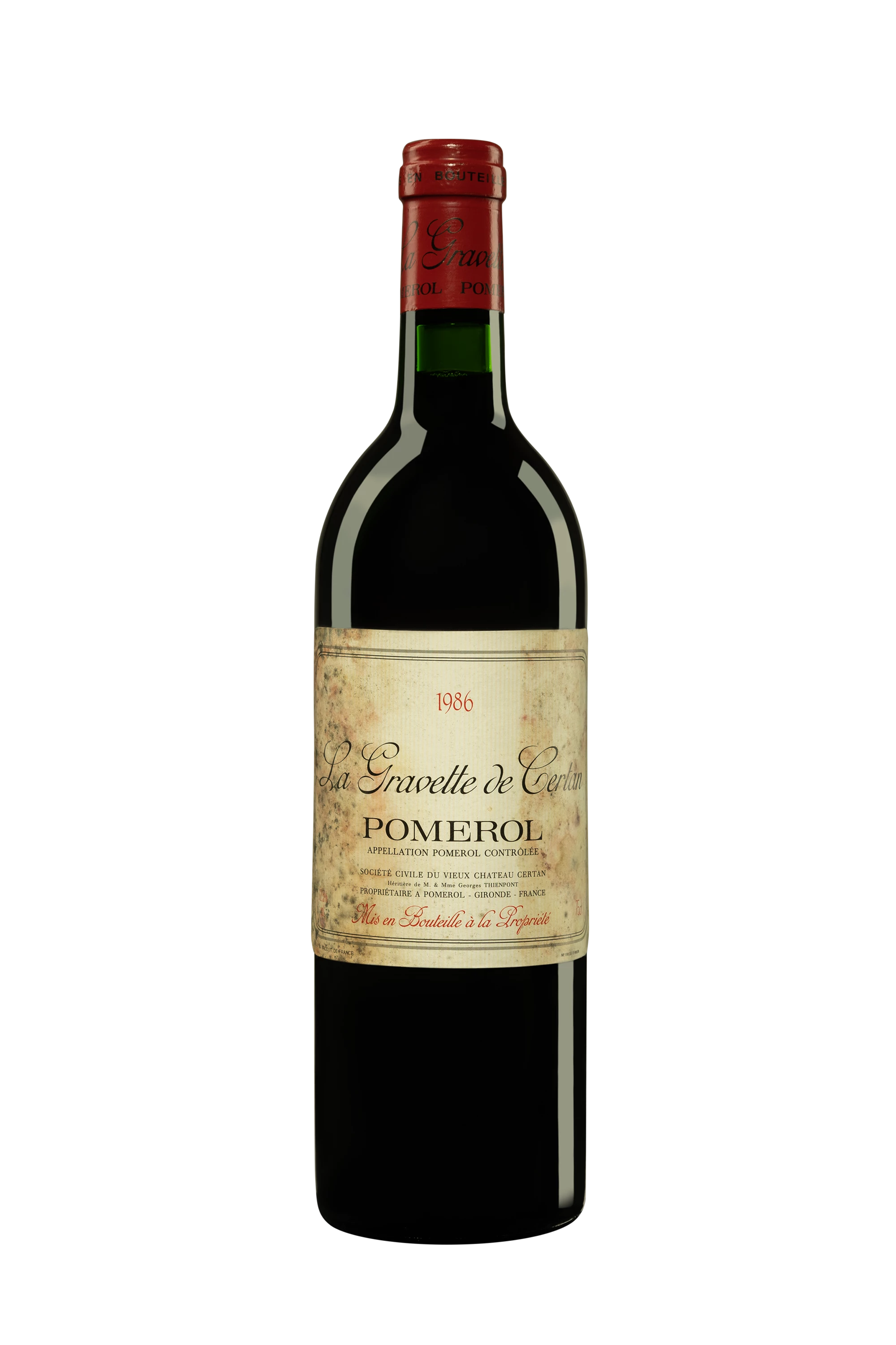 Château Vieux Château Certan - Pomerol "La Gravette de Certan - Second Vin de Château Vieux Château Certan" Rouge 1986 12.5°, 75cl
