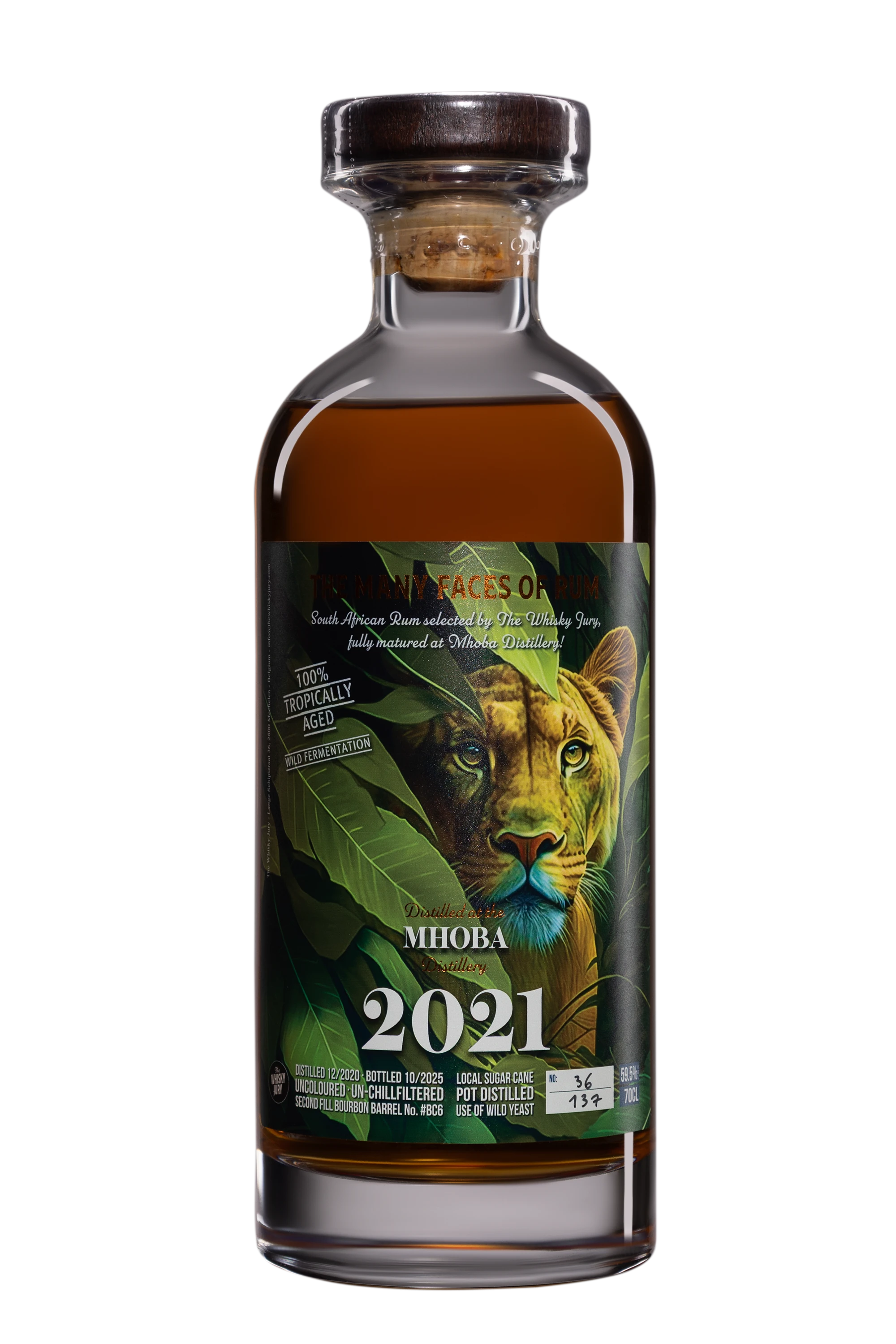 The Whisky Jury - Pur Cane Juice South African Rhum "Mhoba" Brun 2021 59.5°, 70cl