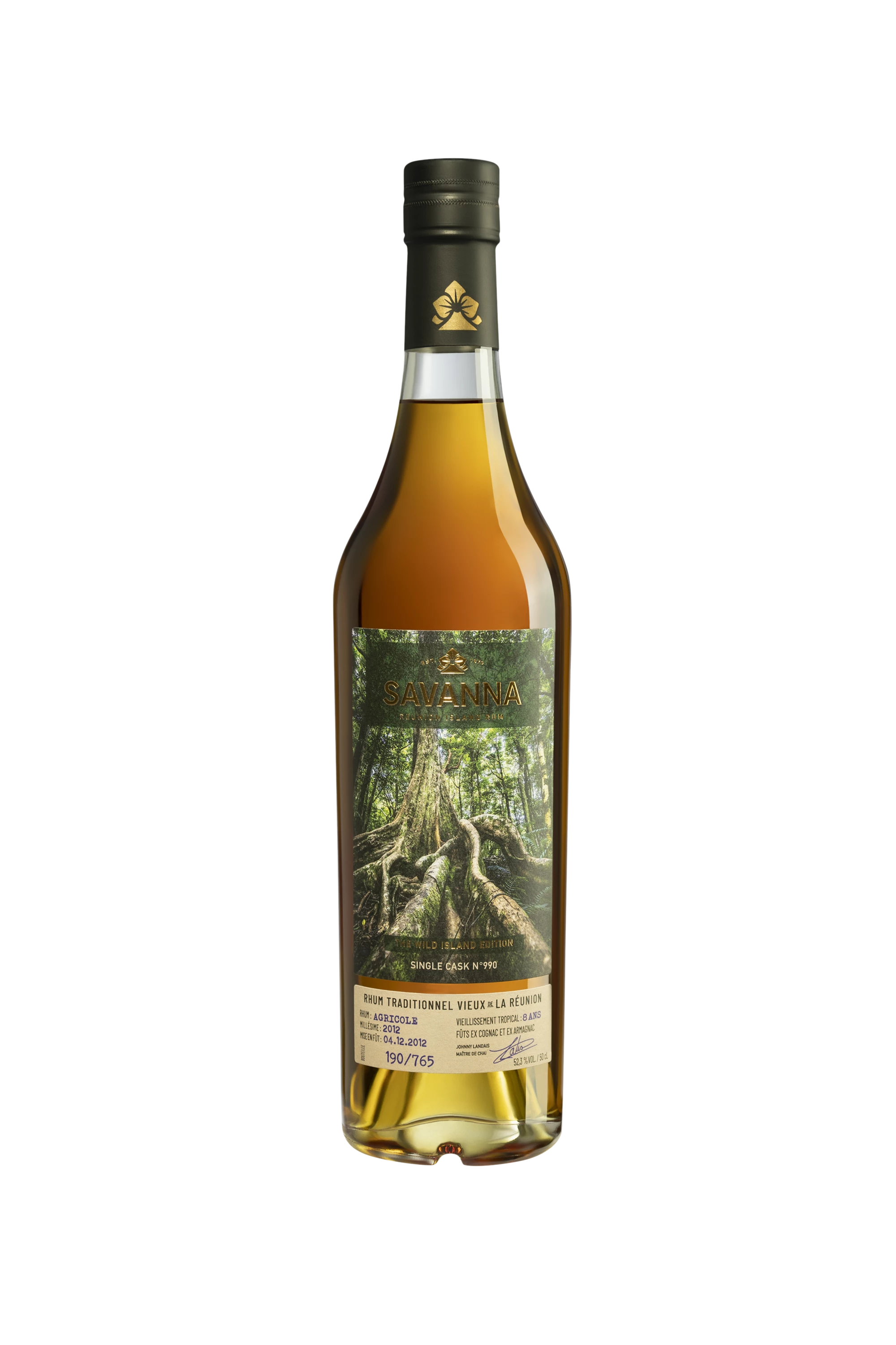Savanna - Rhum Vieux de Mélasse de la Réunion "8 Ans Single Cask #990 - L'Arbre" Brun 2012 52.3° Giftbox, 50cl