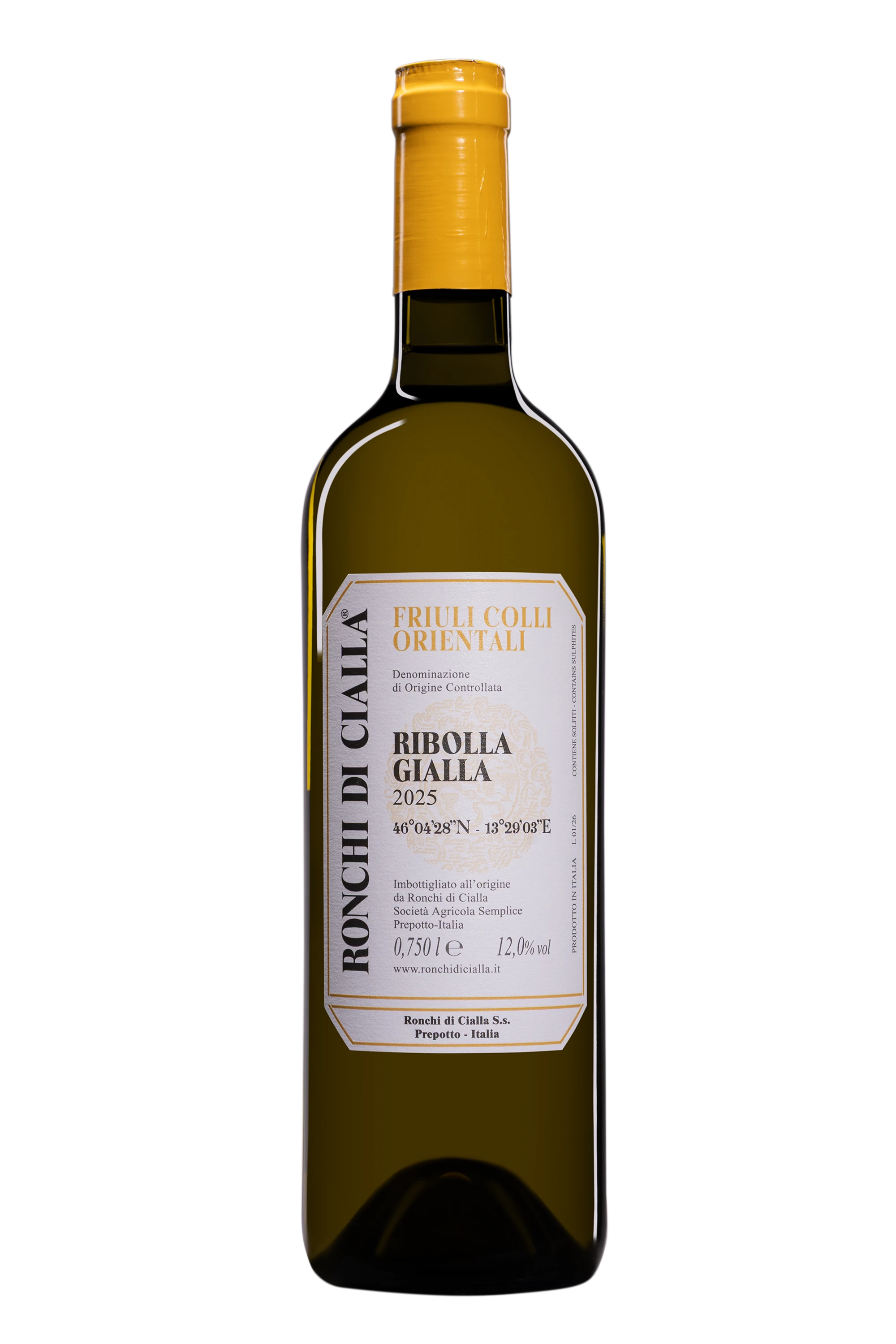 Ronchi di Cialla - Colli Orientali del Friuli "Ribolla Gialla" Blanc 2025 12°, 75cl
