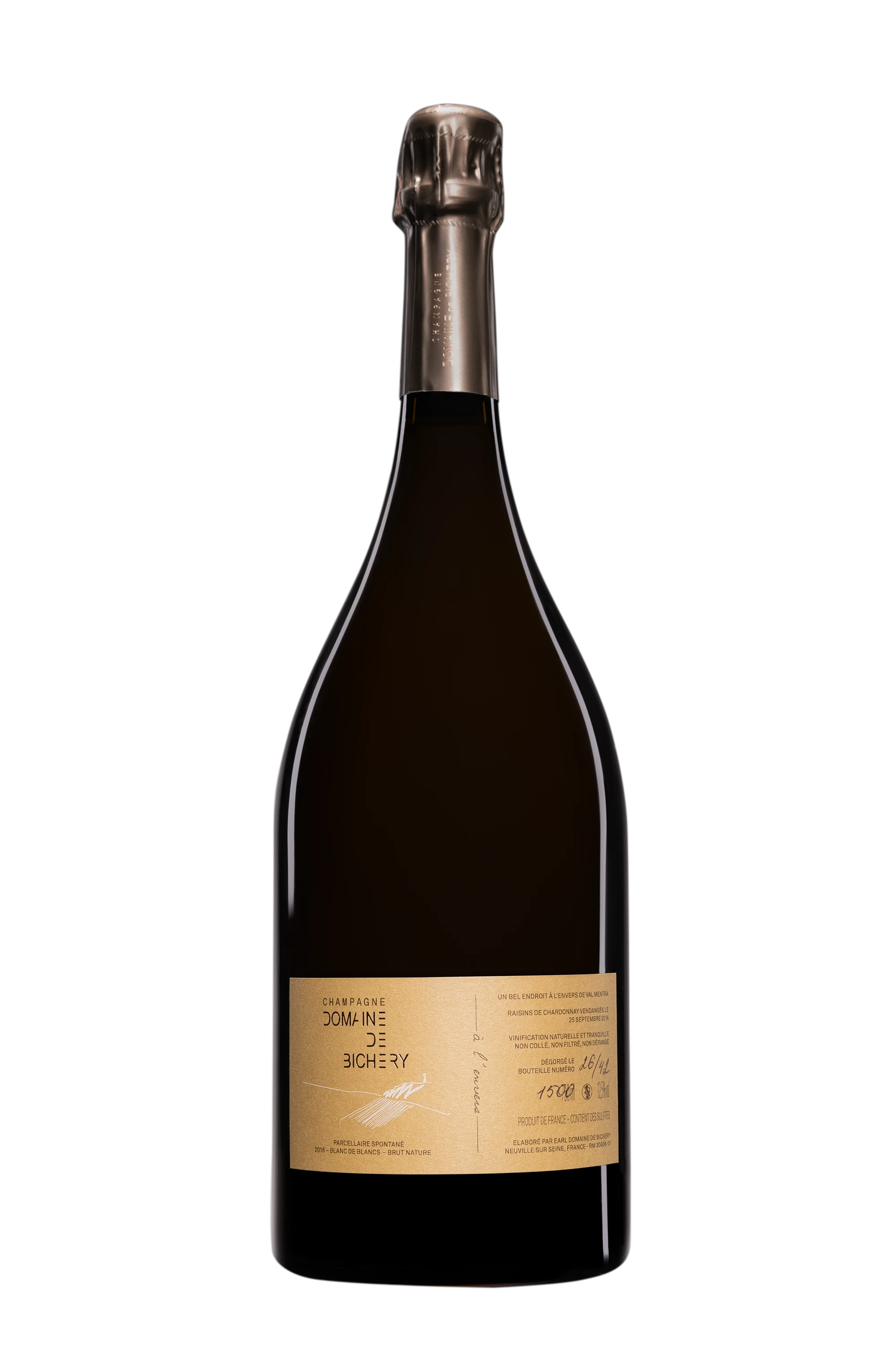 Domaine de Bichery - Champagne Brut Nature Blanc de Blancs "A l'Envers" Blanc 2016 12.5°, 150cl