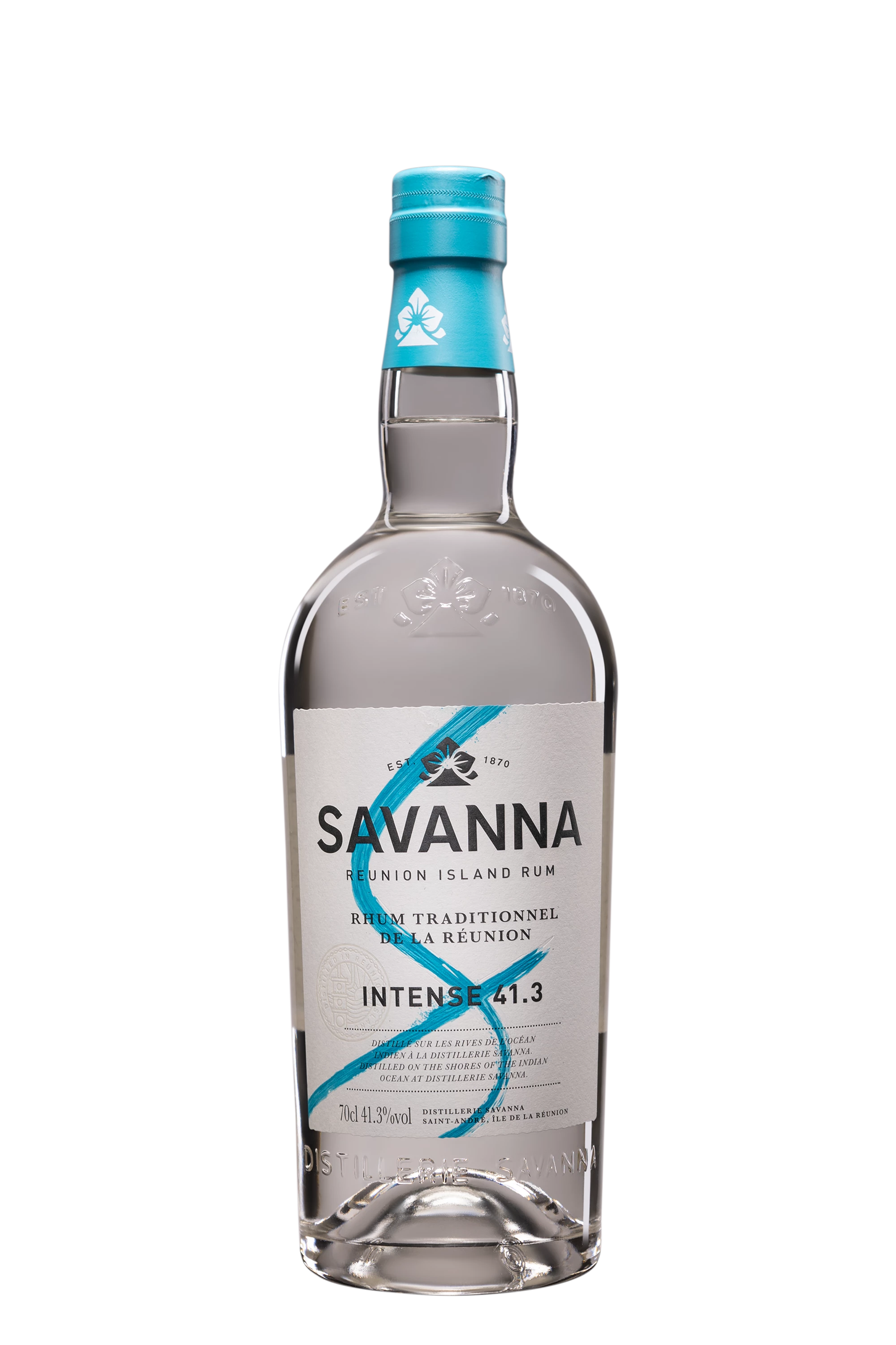 Savanna - Rhum de Mélasse de la Réunion "Intense" Blanc 41.3°, 70cl