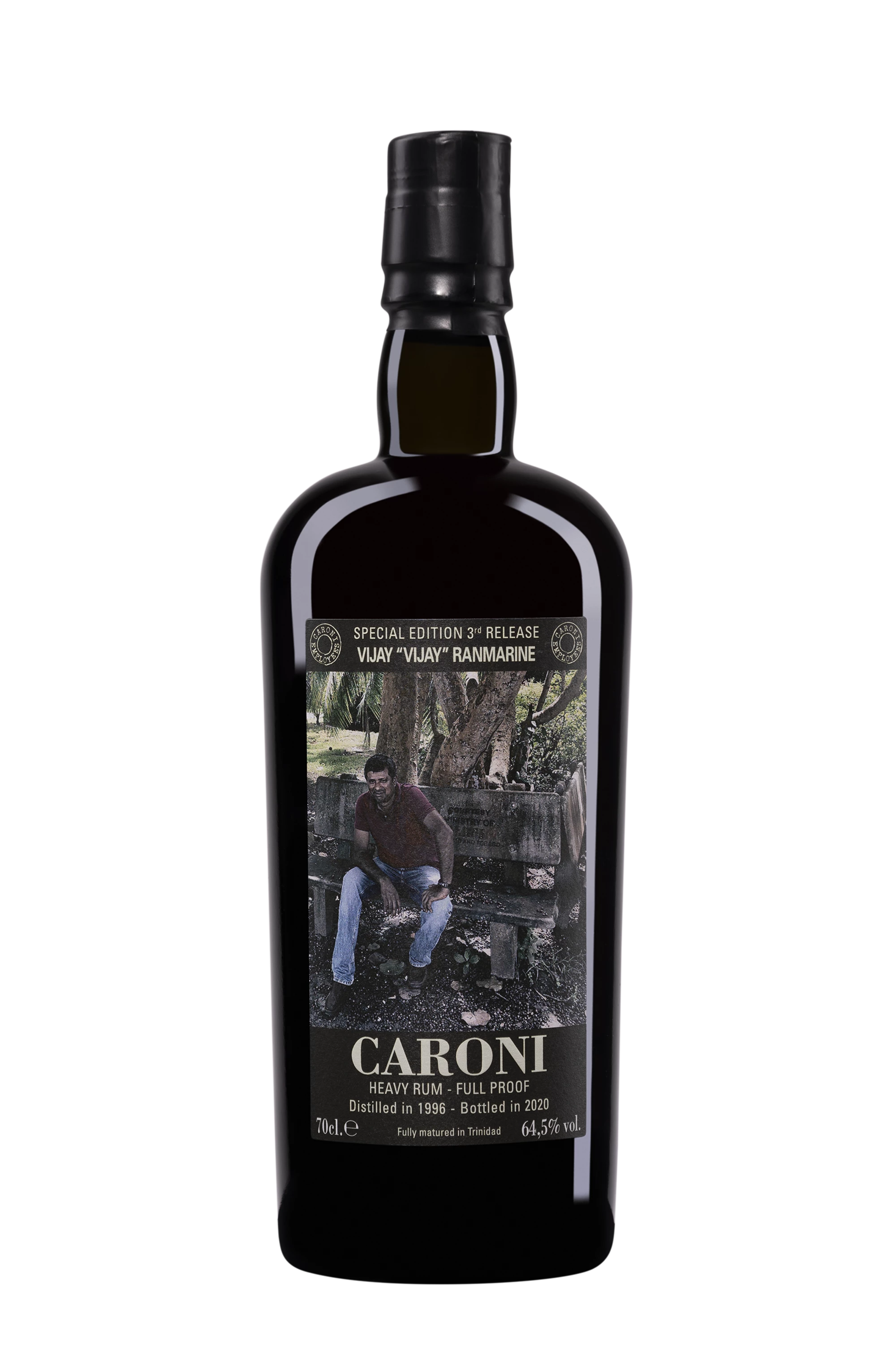 Vélier - Molasses Trinidadian Rhum "24 Ans Caroni - Vijay Ranmarine Employees 3rd Release - Release 2020" Brun 1996 64.5° Giftbox, 70cl