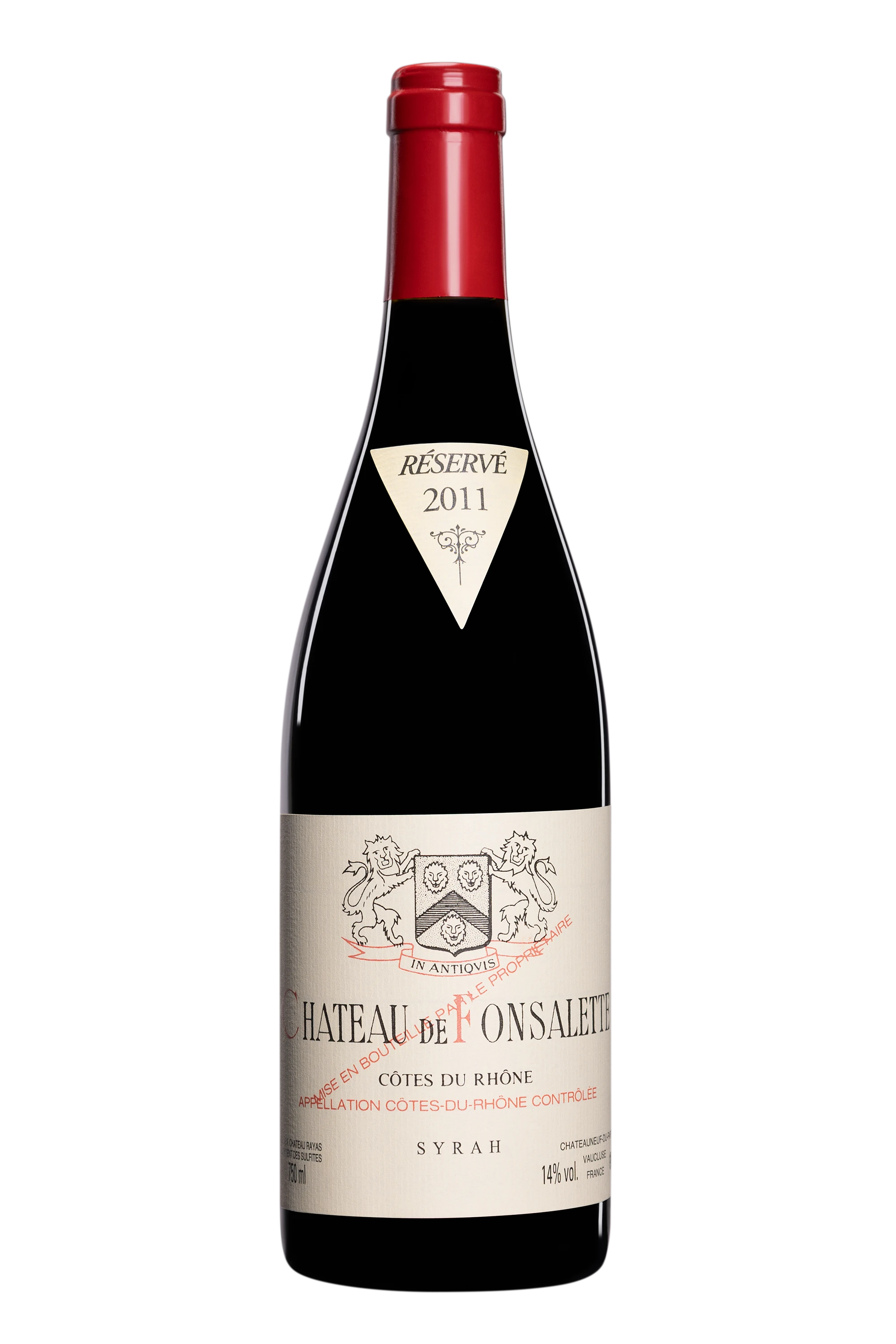 Château de Fonsalette - Côtes du Rhône "Syrah" Rouge 2011 14°, 75cl