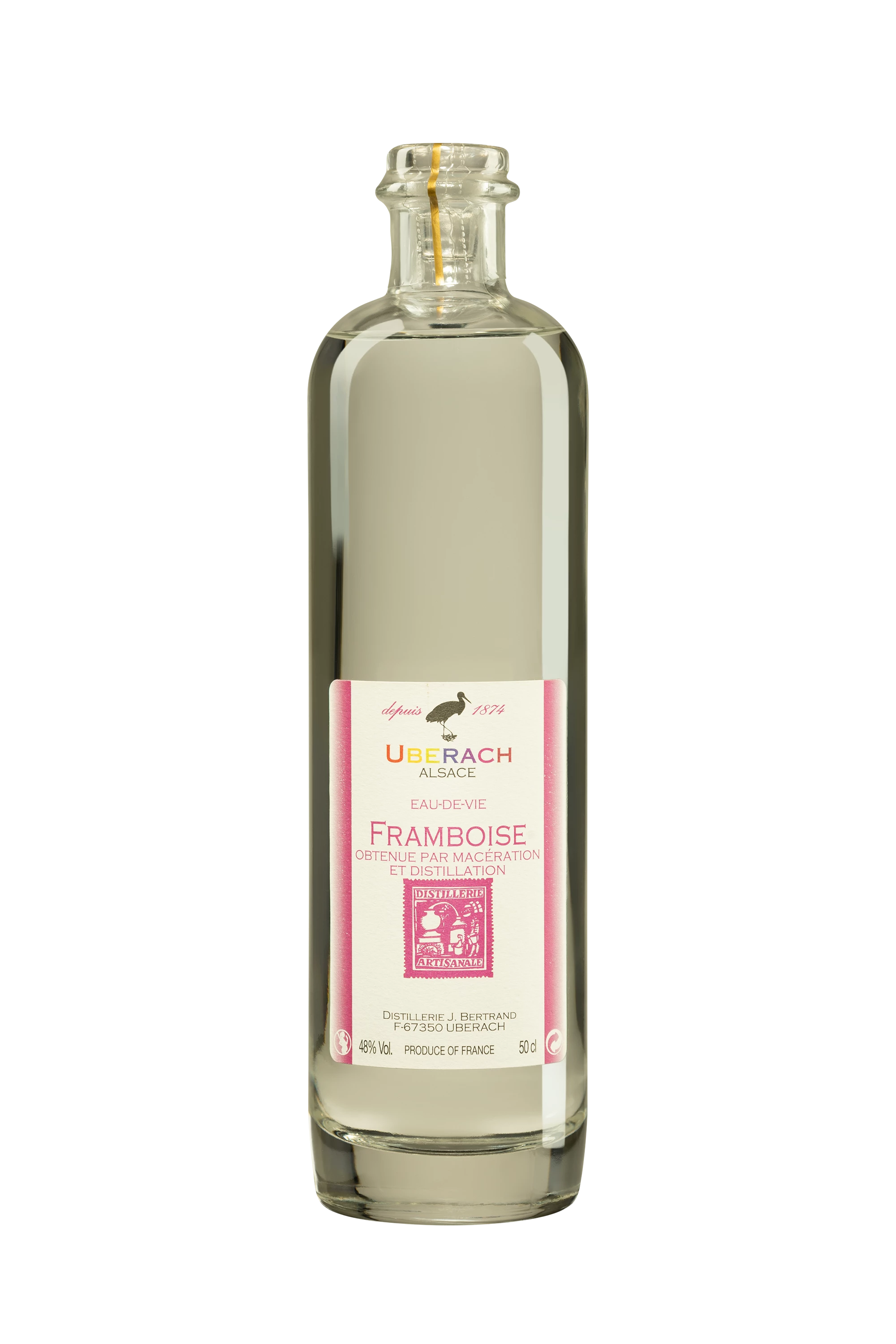 Distillerie Bertrand - Eau de Vie d'Alsace "Framboise - Eau de la..." 48°, 50cl