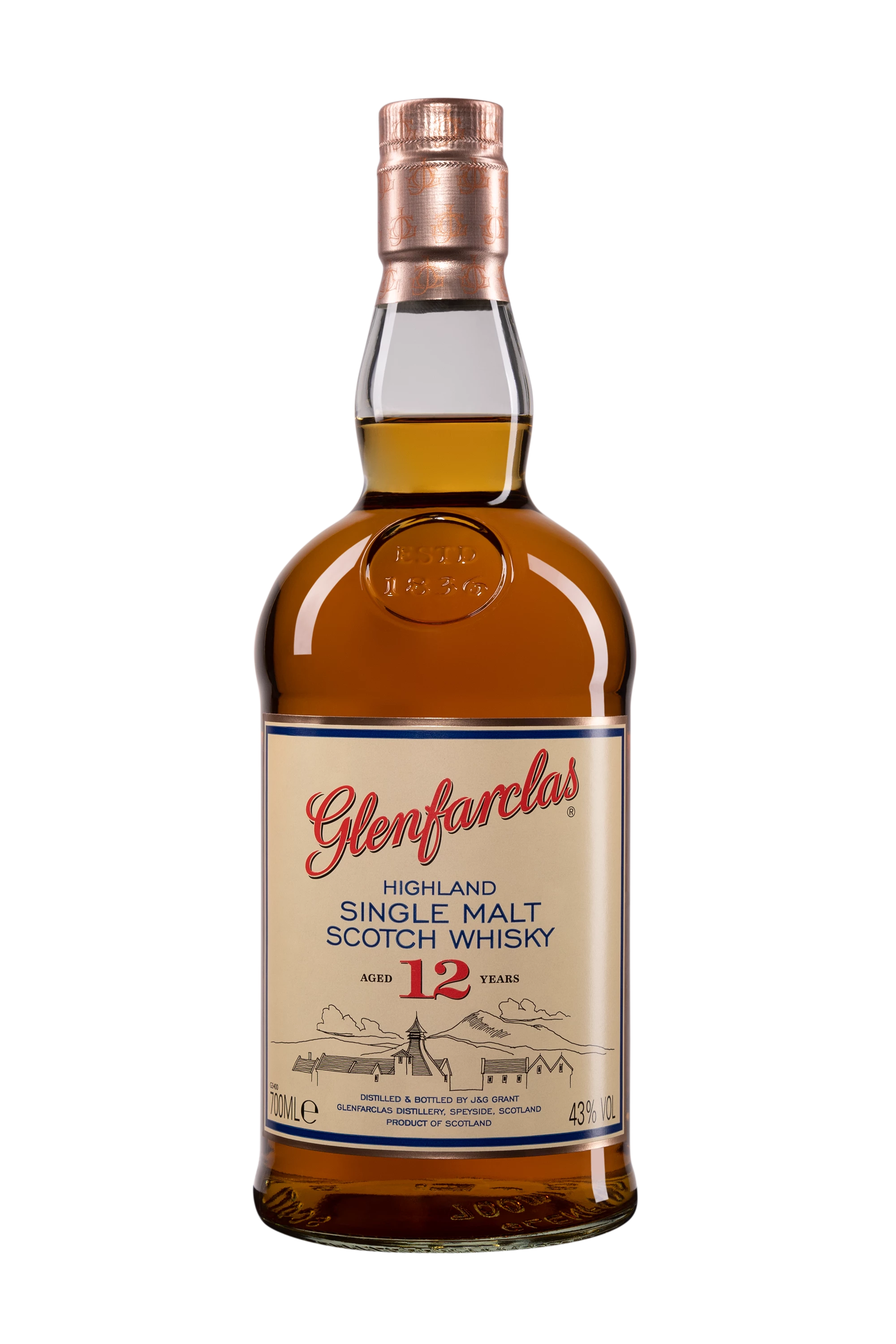 Glenfarclas - Single Malt Scotch Whisky "12 Ans" 43° Giftbox, 70cl