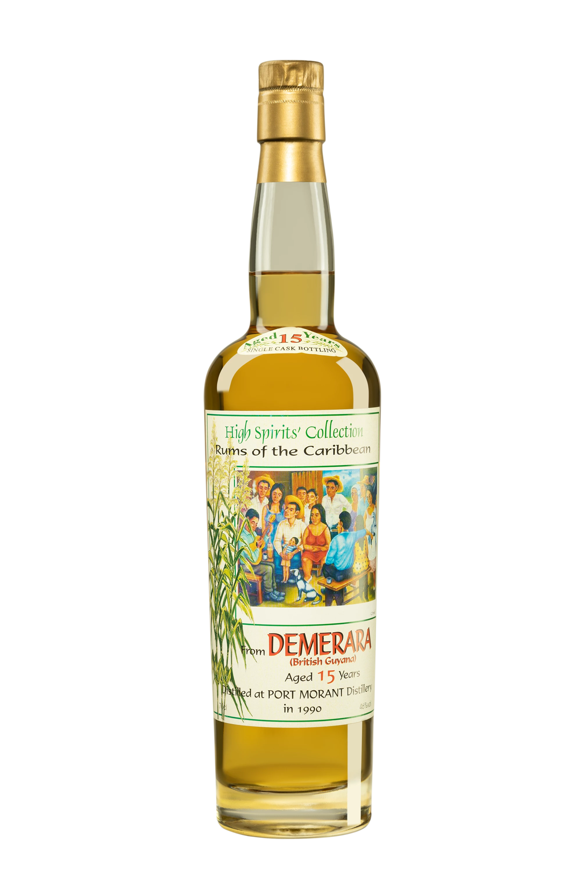 High Spirits Collection - Molasses British Guyana Rhum "15 Ans Port Mourant - Demerara" Brun 1990 46° Giftbox, 70cl