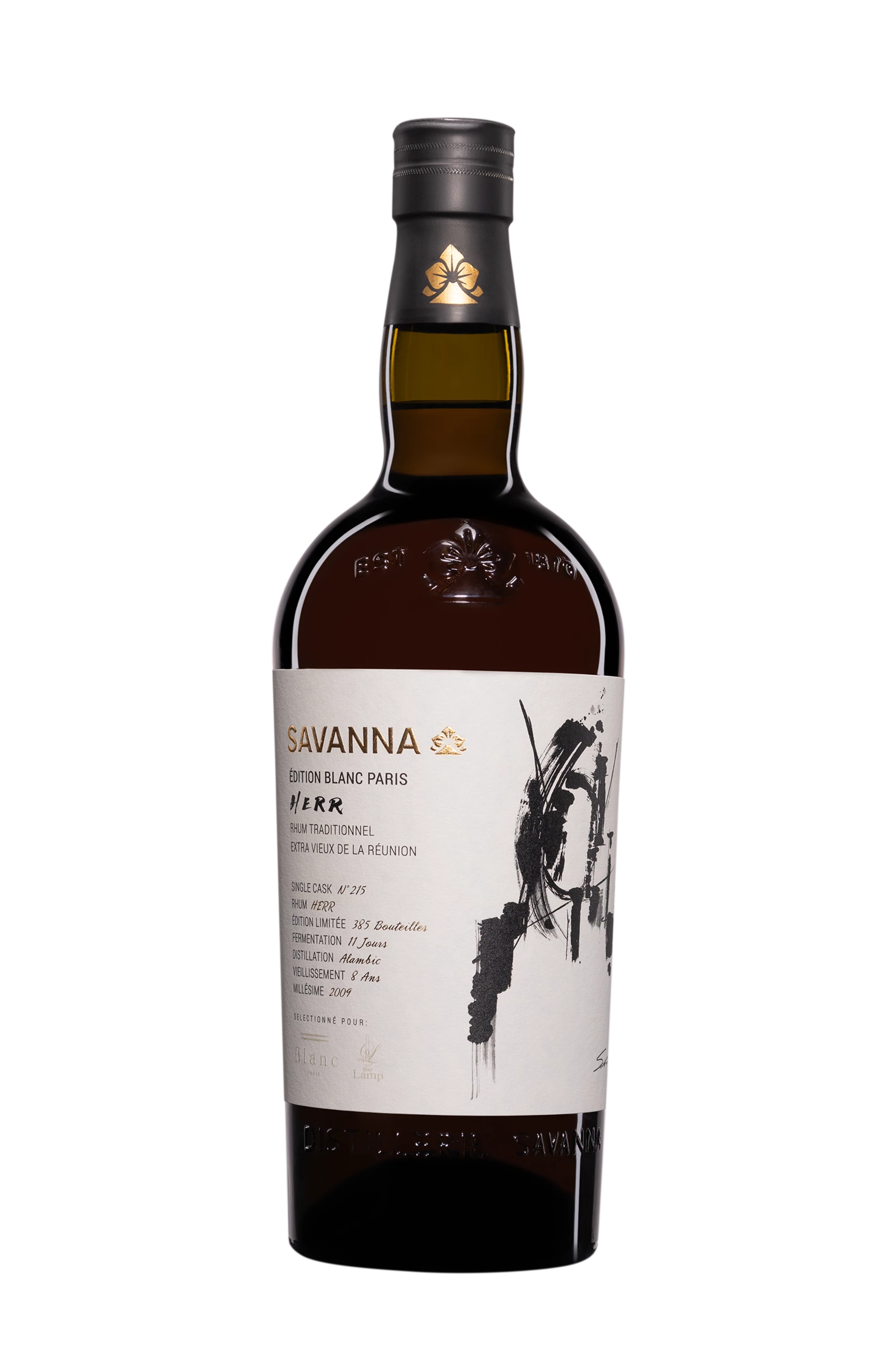 Savanna - Rhum Vieux de Mélasse de la Réunion "8 Ans - Edition Blanc Paris" Brun 2009 59.4° Giftbox, 70cl