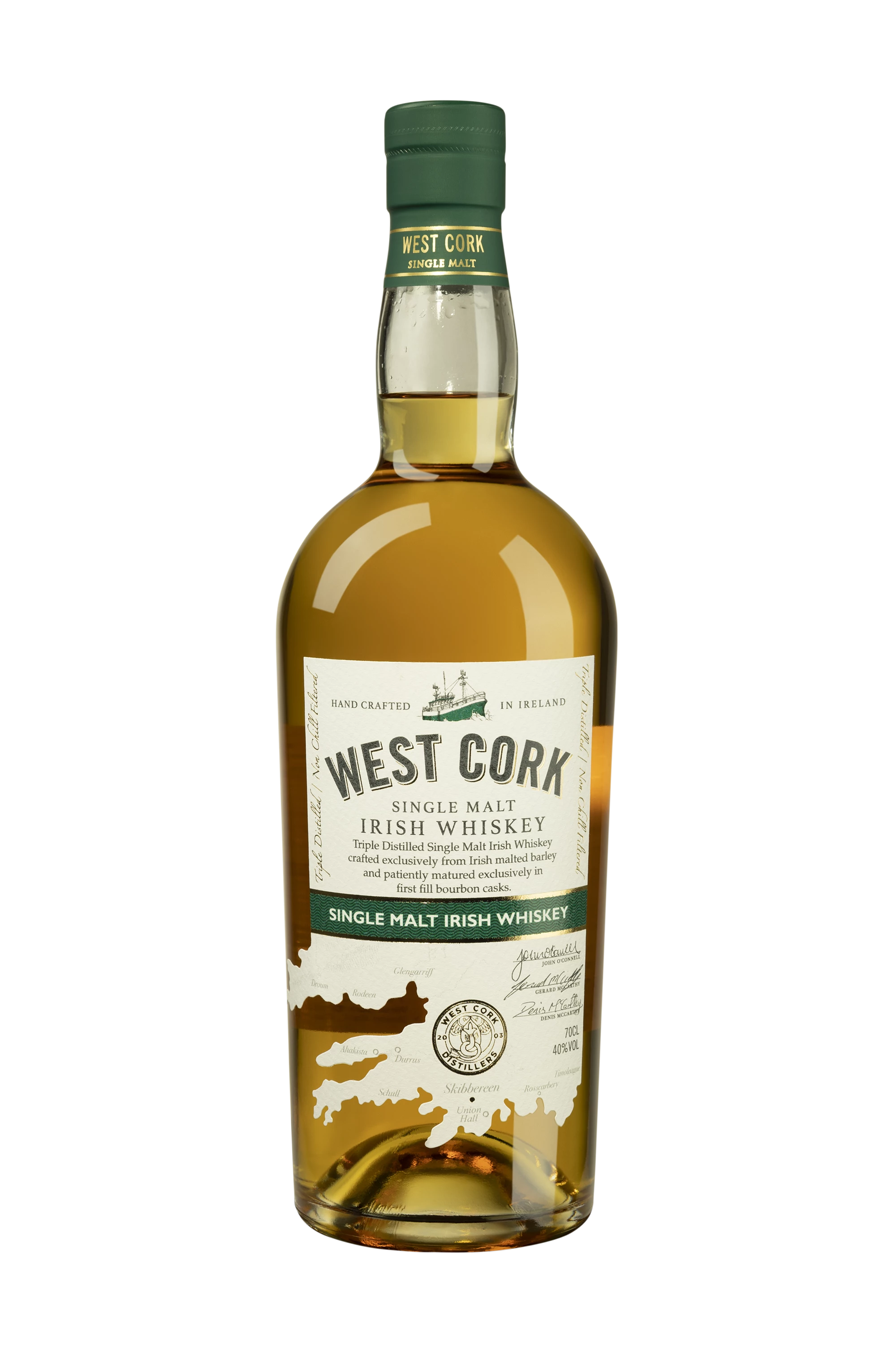 West Cork - Single Malt Irish Wisky "Bourbon Cask" 40°, 70cl