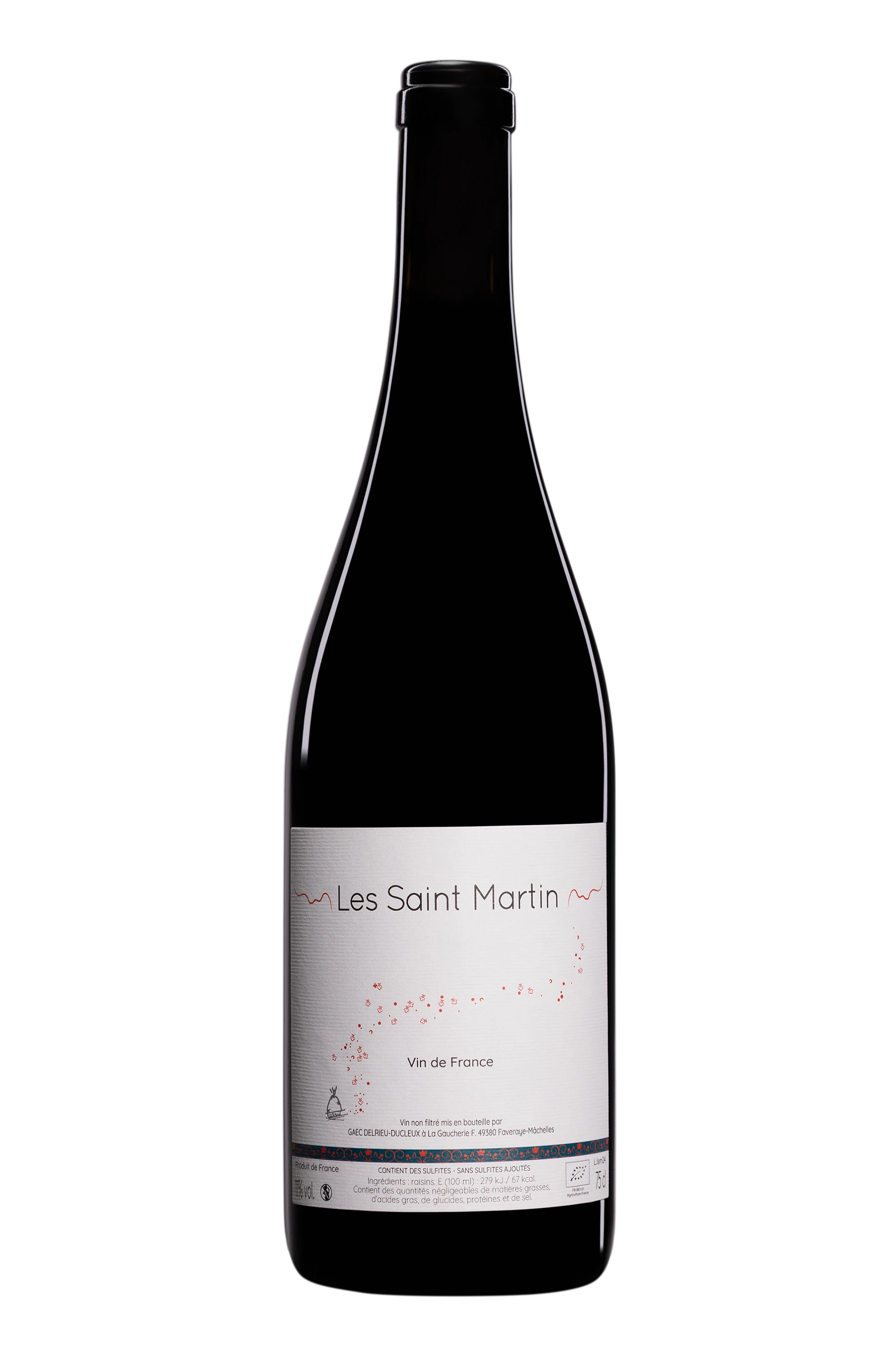 Domaine Julien Delrieu & Thibaut Ducleux - Vin de France "Le Saint Martin" Rouge 2024 11°, 75cl