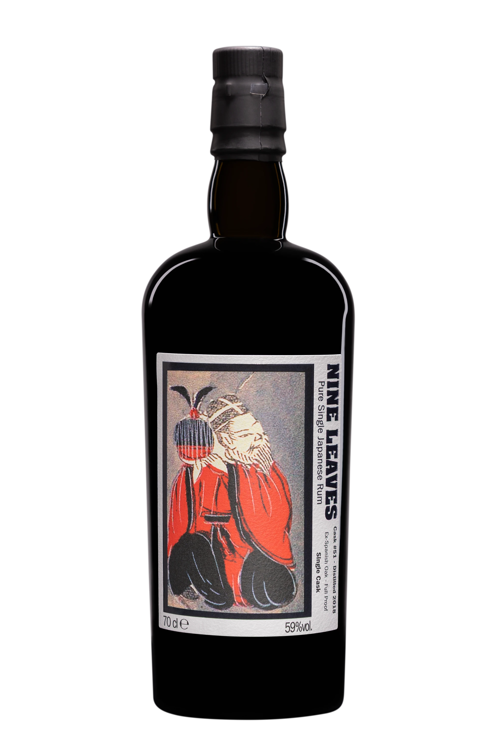 Vélier - Agricultural Japanese Rhum "7 Ans Nine Leaves - Spanish Oak - Single Cask" Brun 2018 59° Giftbox, 70cl