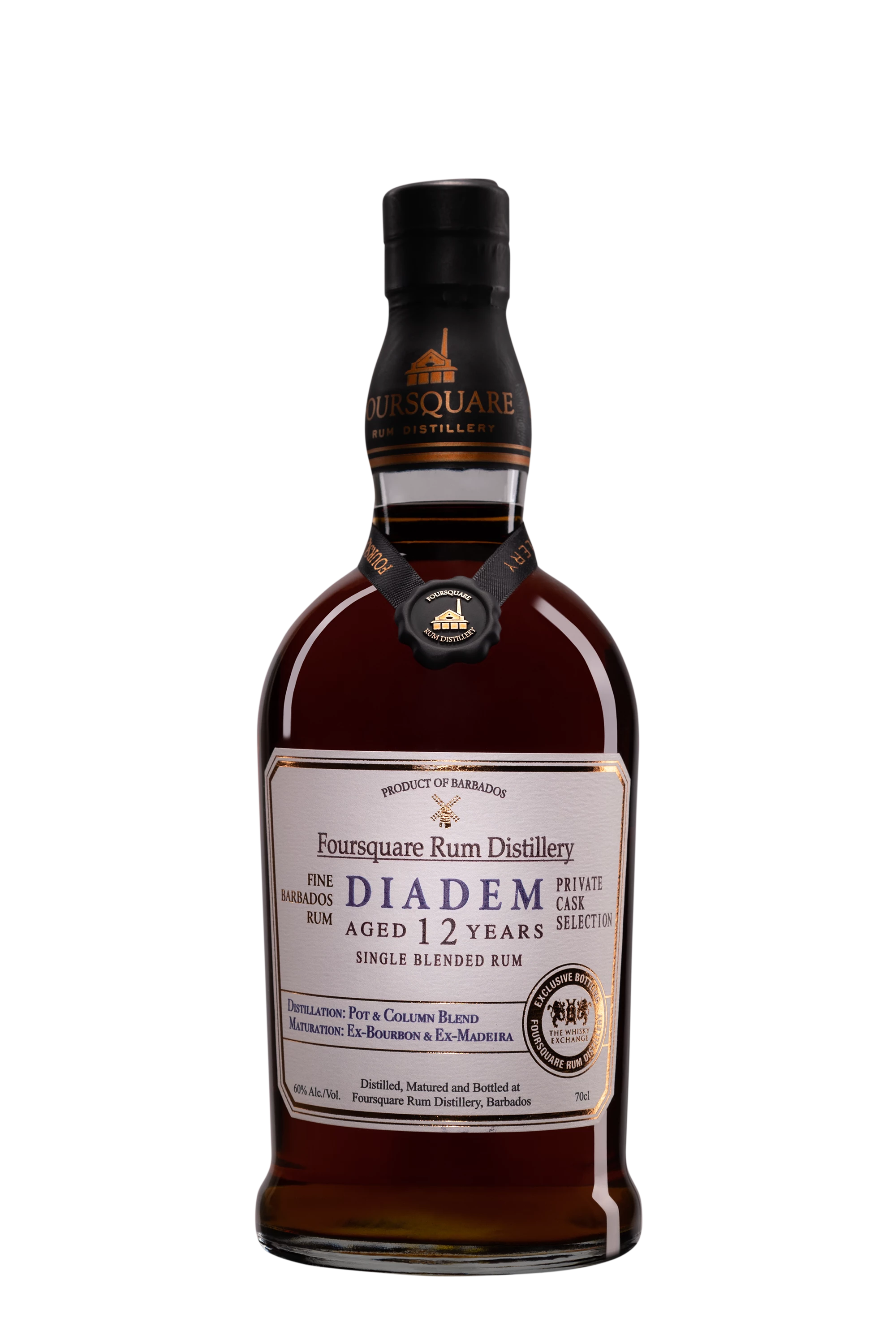 Foursquare - Molasses Barbados Rhum "12 Ans Diadem - Private Cask Selection The Whisky Exchange" Brun 60°, 70cl