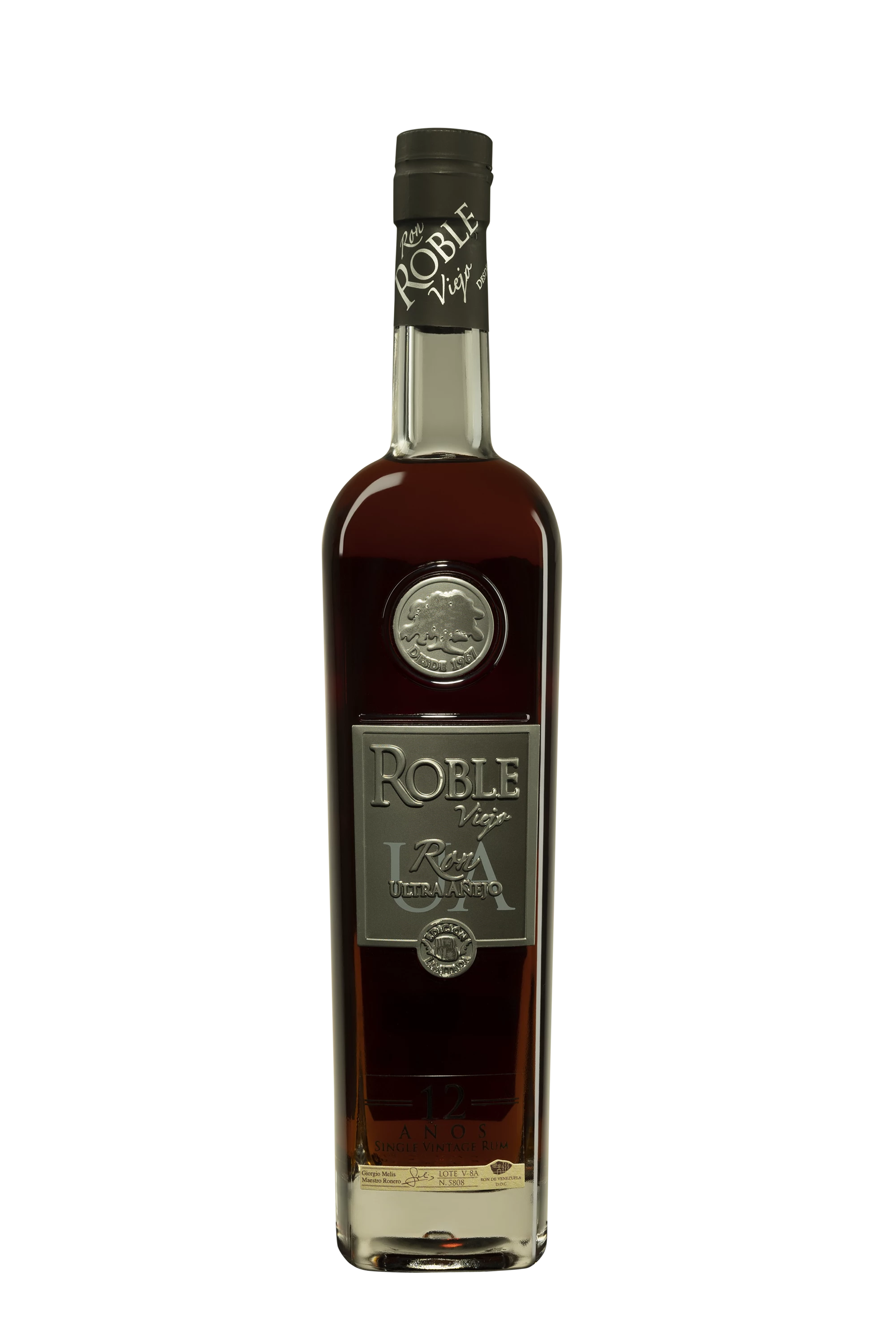 Roble Viejo - Molasses Venezuelan Rhum "Ultra Anejo" Brun 40° Giftbox, 70cl