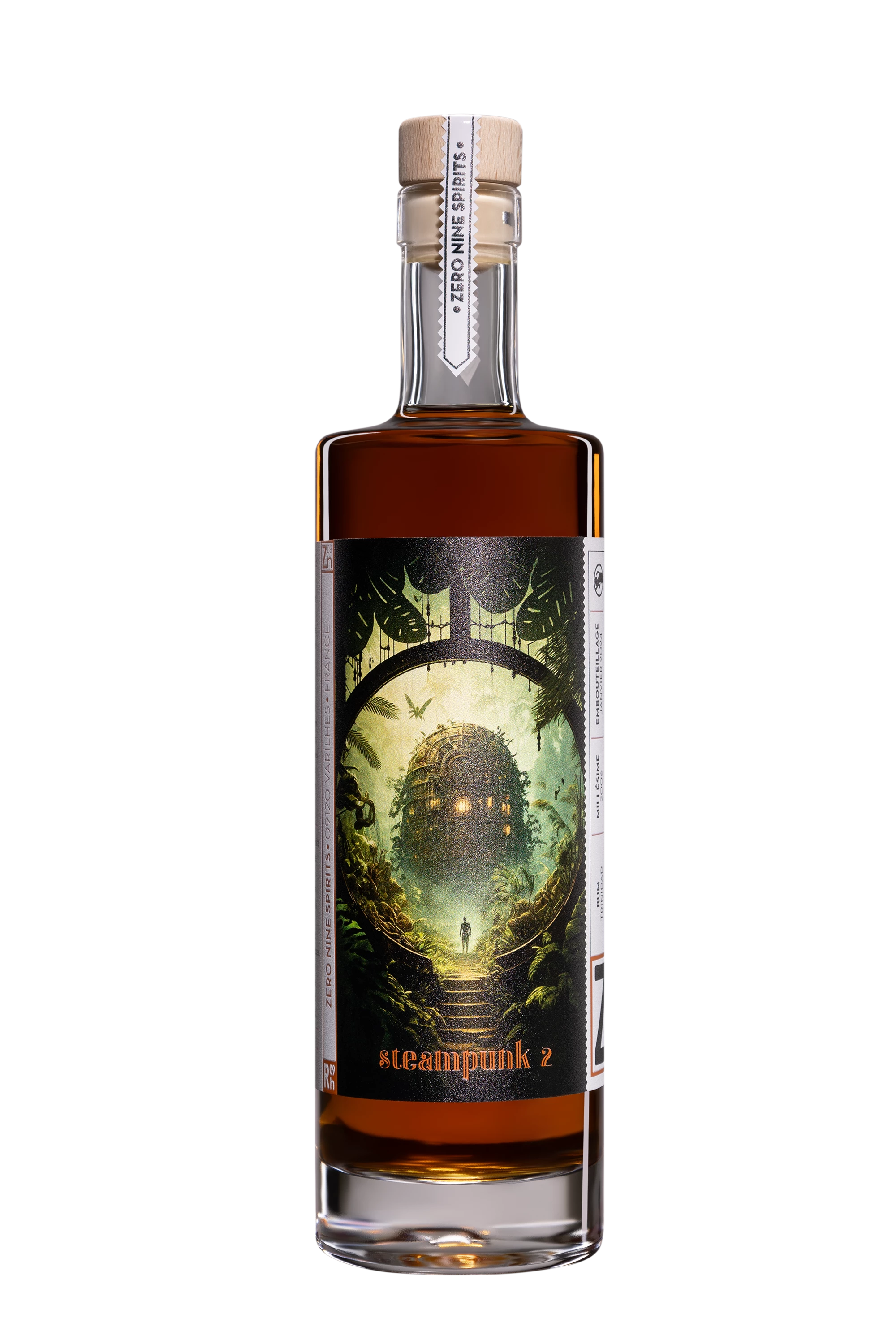 Zero Nine Spirits - Molasses Trinidadian Rhum "Trinidad Distillers - Série Steampunk" Brun 2006 58°, 50cl