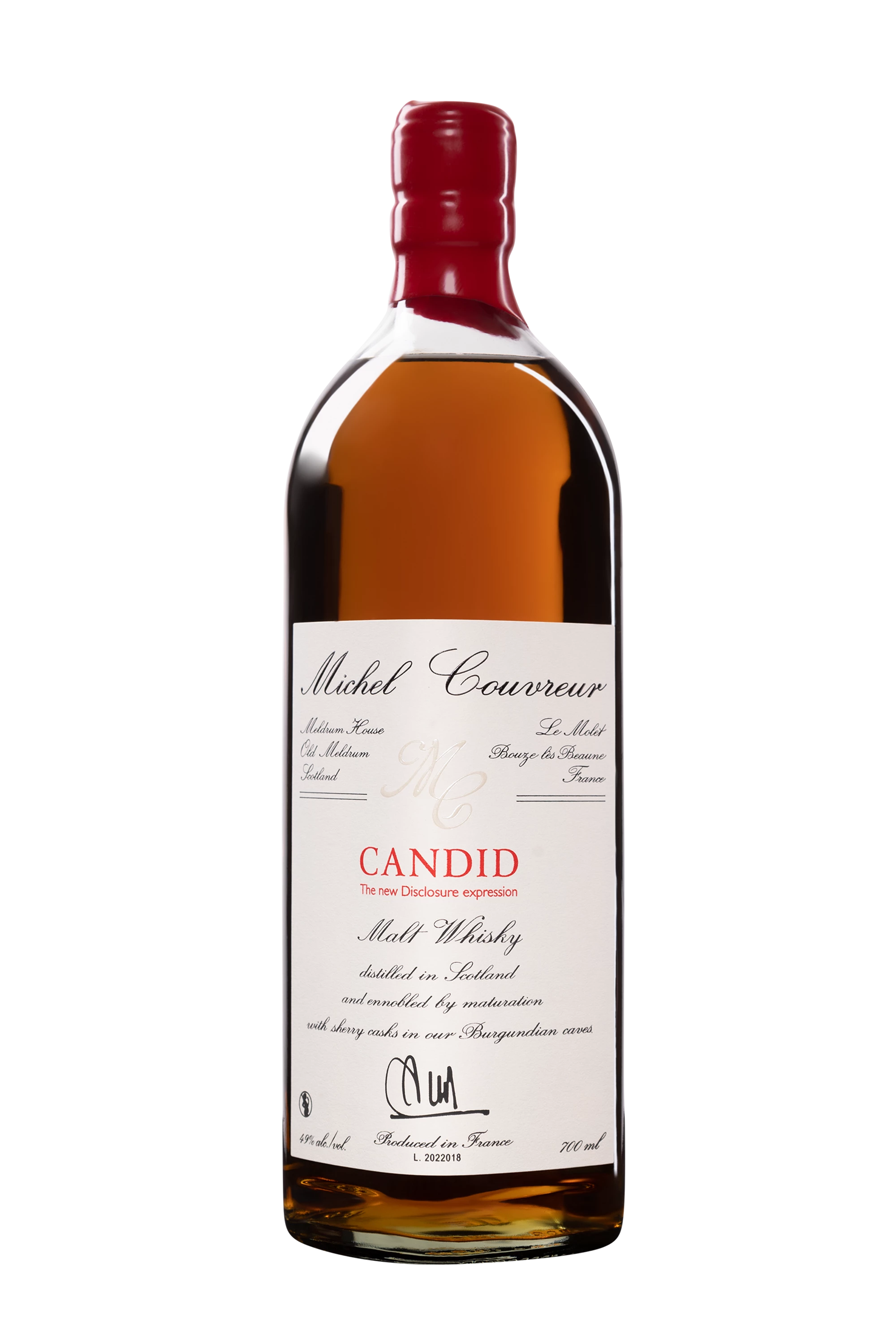 Michel Couvreur - Single Malt French Whisky "Candid" 49° Giftbox, 70cl