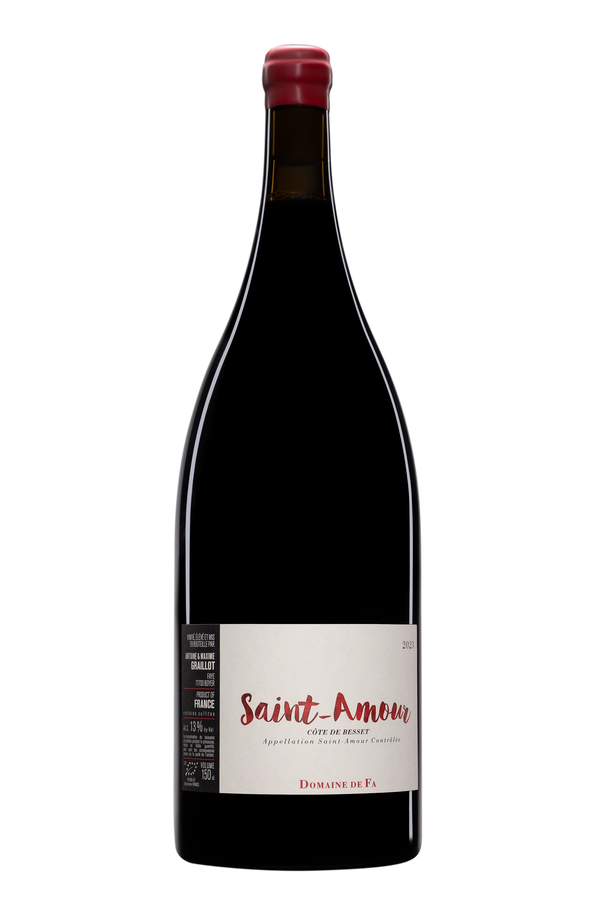 Domaine de Fa - Saint-Amour "Côte de Besset" Rouge 2023 13°, 150cl
