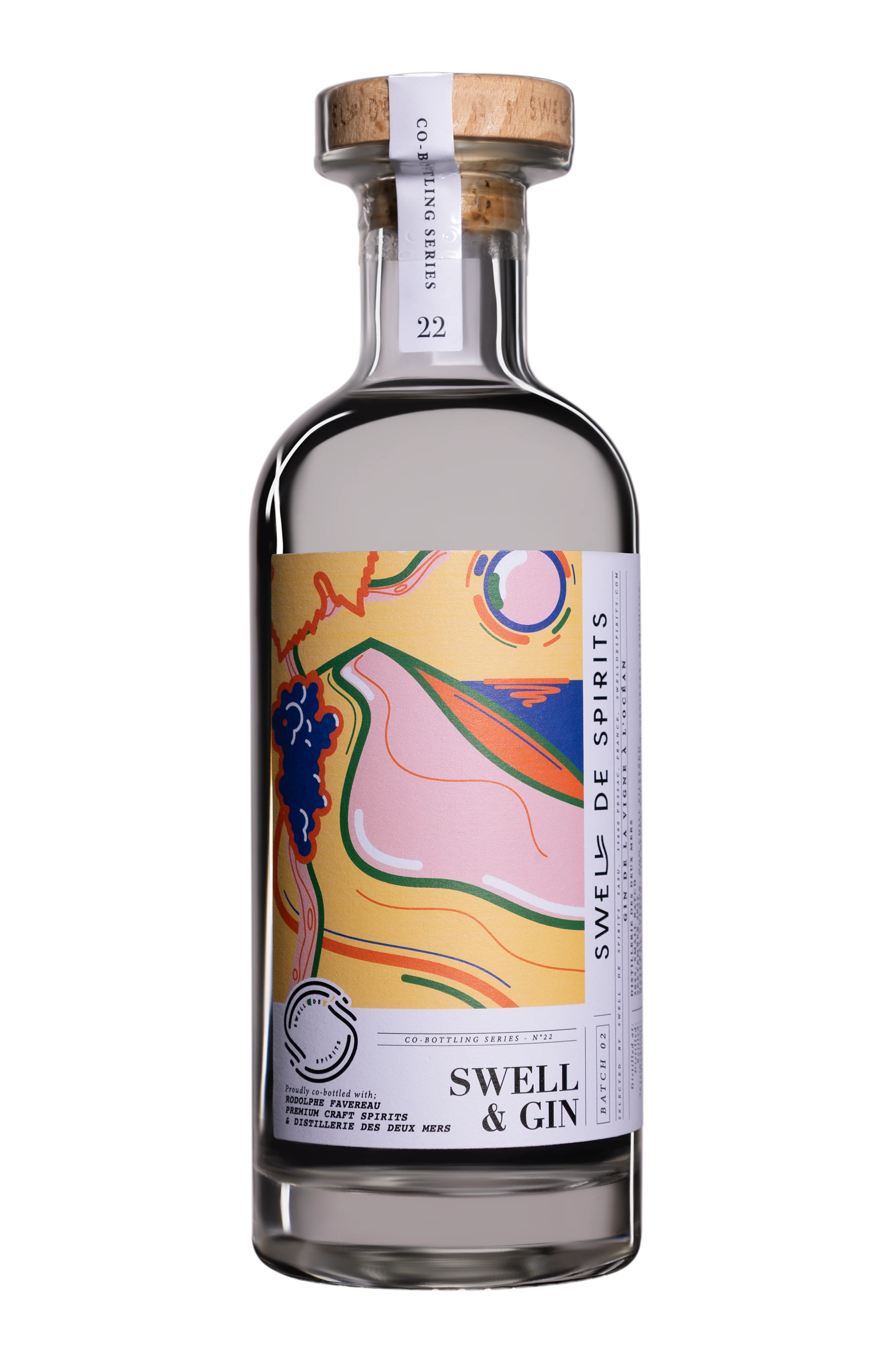 Swell de Spirits - Gin "Swell & Gin - Batch 2" Blanc NV 44°, 50cl