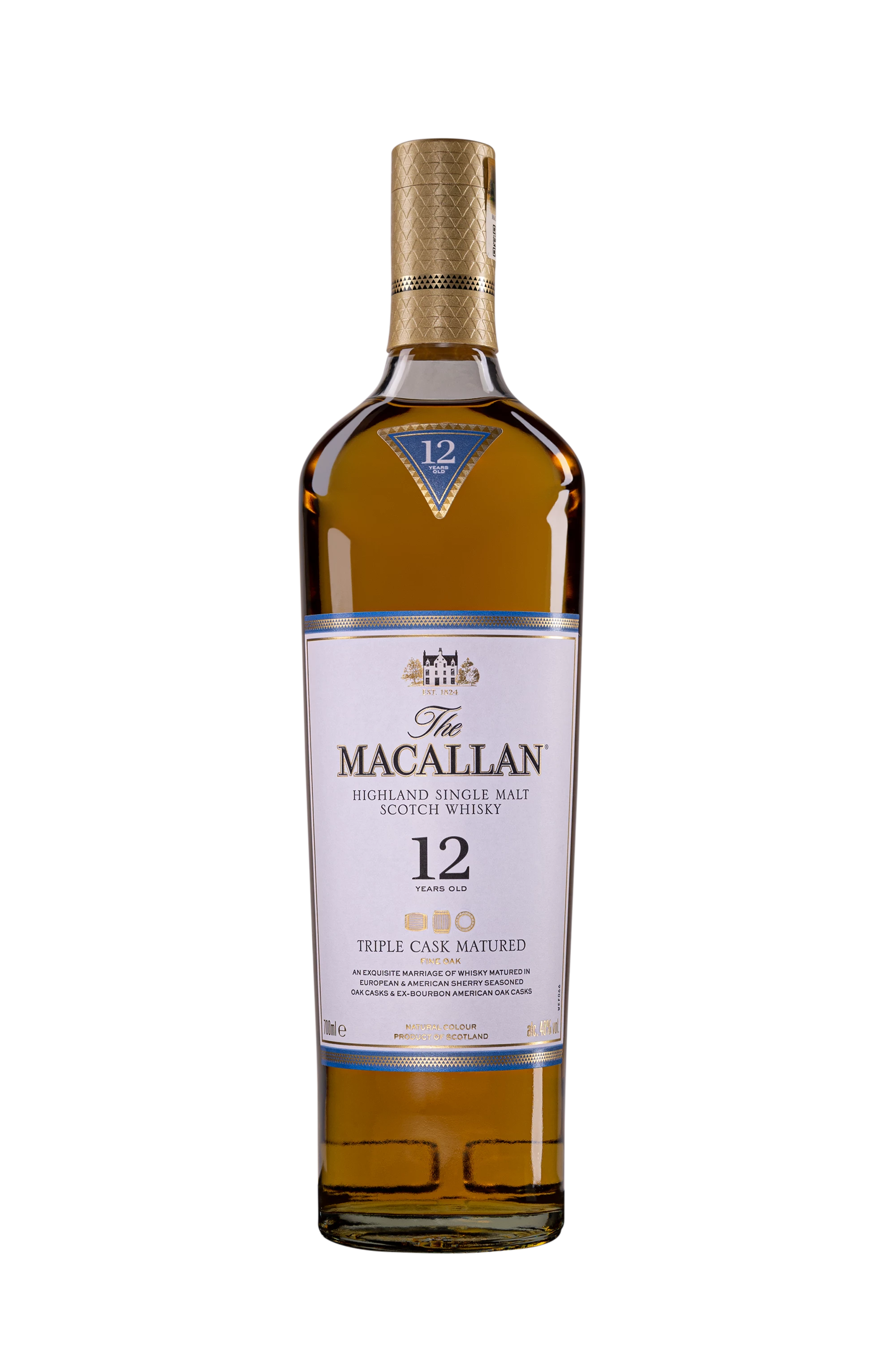 The Macallan - Single Malt Scotch Whisky "12 Ans Triple Cask" 40° Giftbox, 70cl