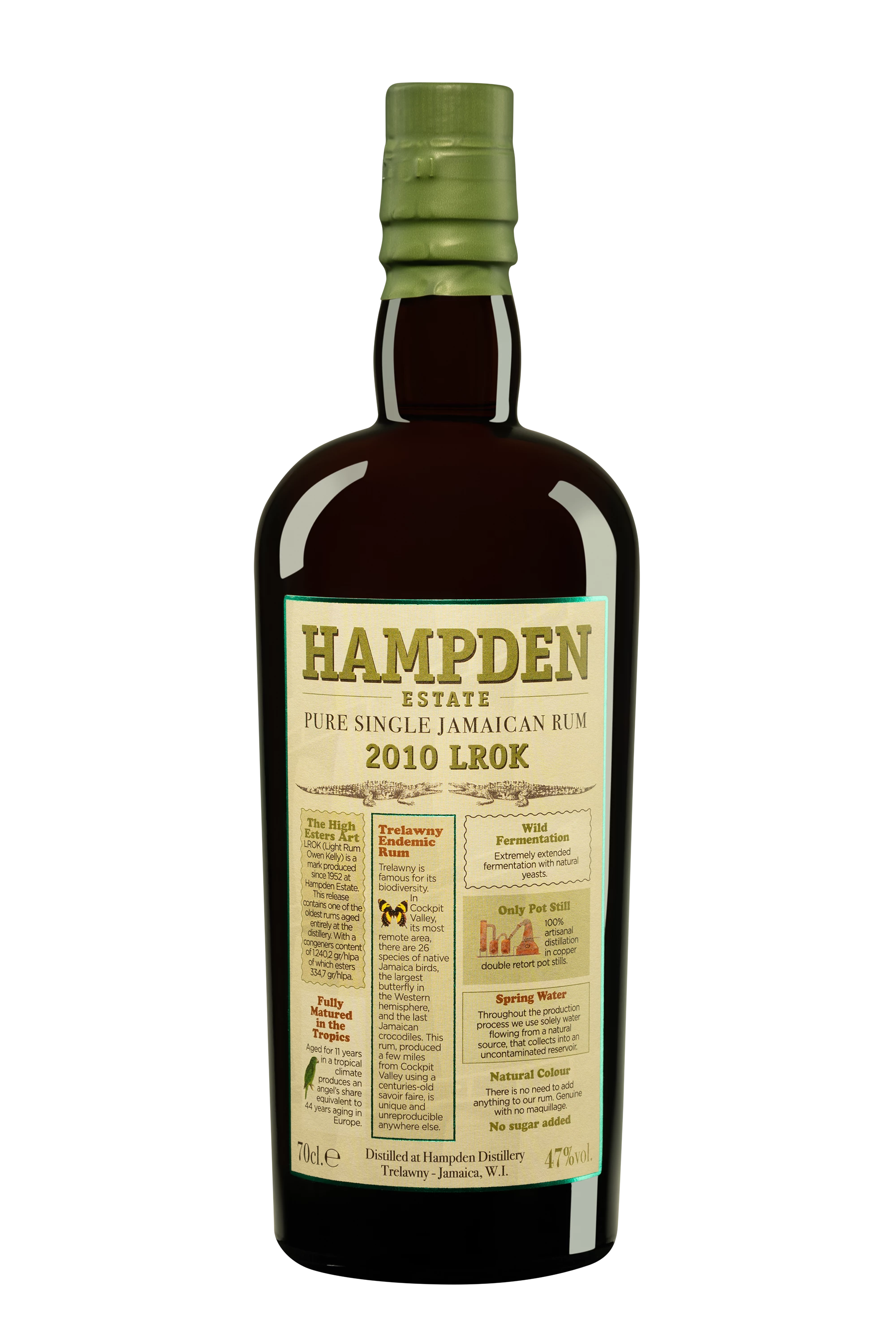 Hampden - Molasses Jamaican Rhum "LROK" 2010 Brun 47°, 70cl