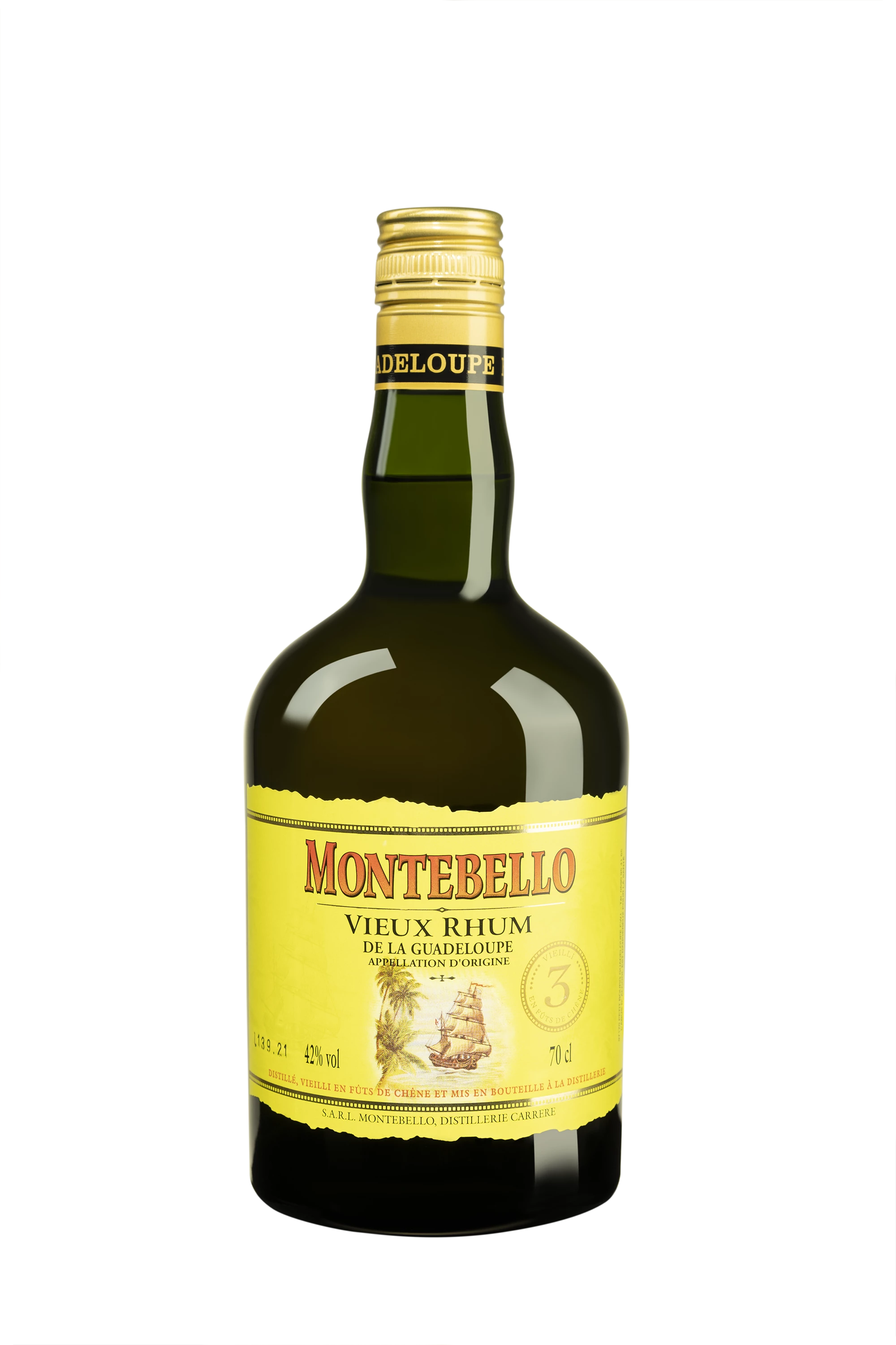 Montebello - Rhum Vieux Agricole de Guadeloupe "3 Ans" Brun 42° Giftbox, 70cl