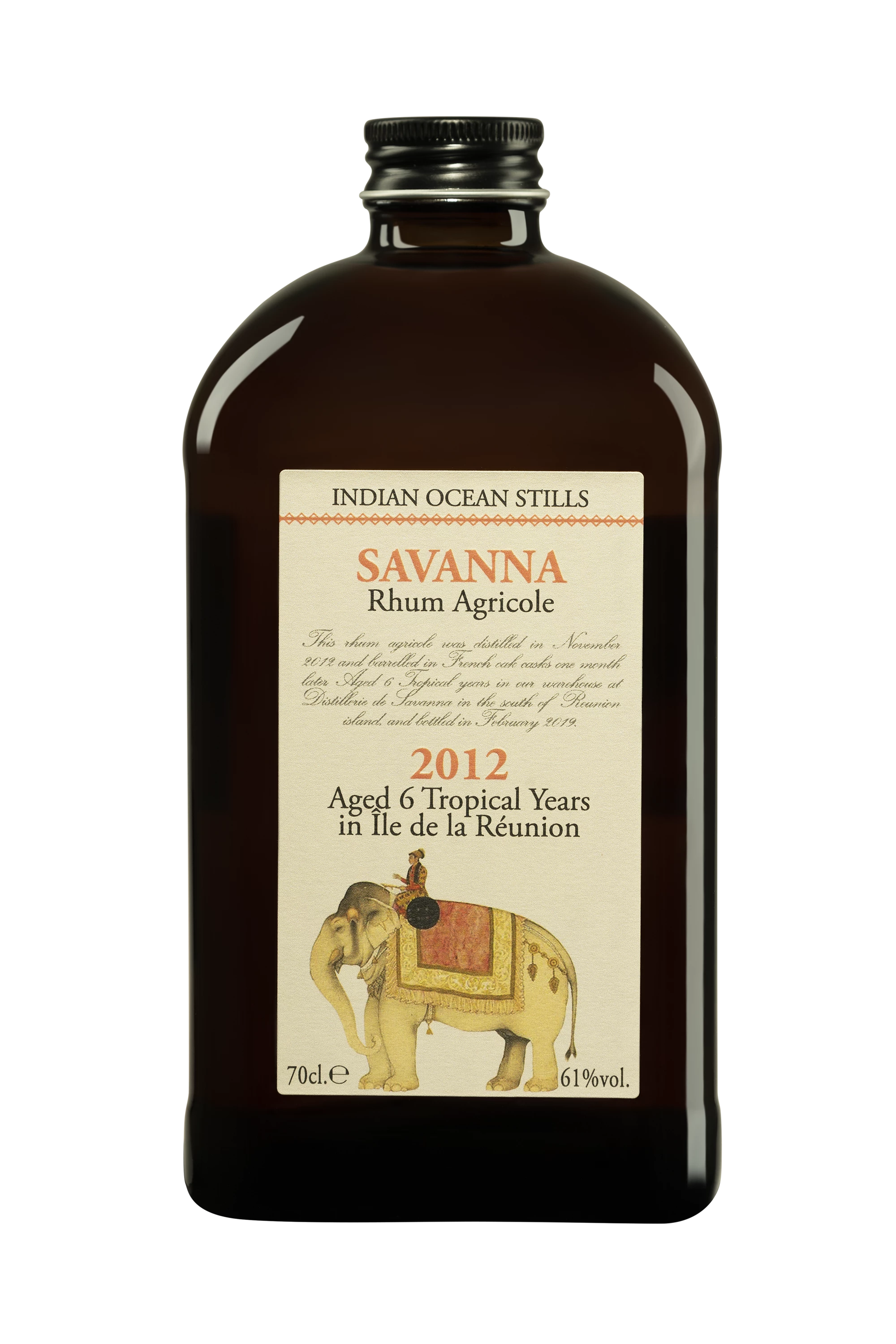 Vélier - Rhum Agricole de la Réunion "6 Ans Savanna" Brun 2012 61° Giftbox, 50cl