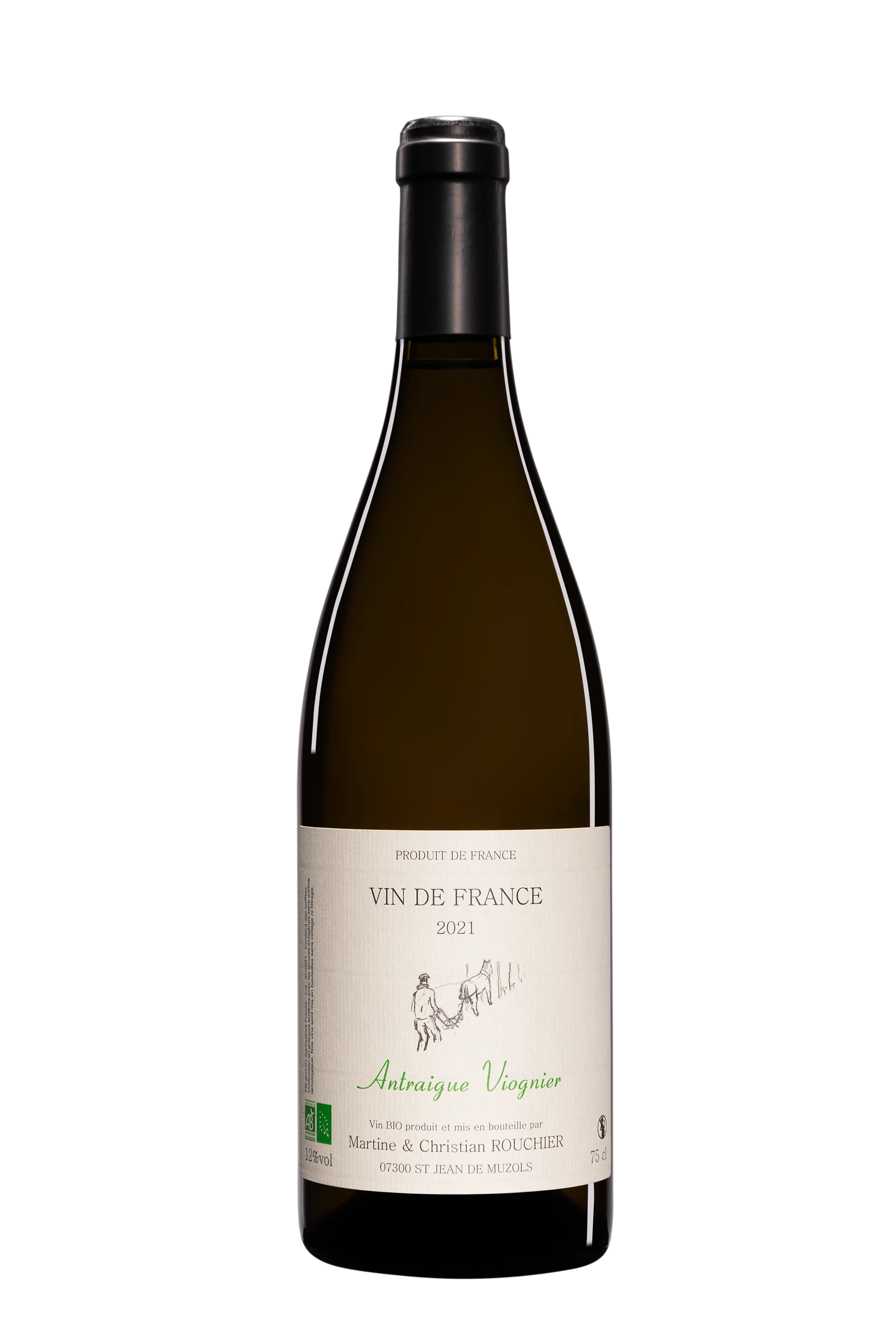 Domaine Martine & Christian Rouchier - Vin de France  "Antraigue - Viognier" Blanc 2021, 75cl