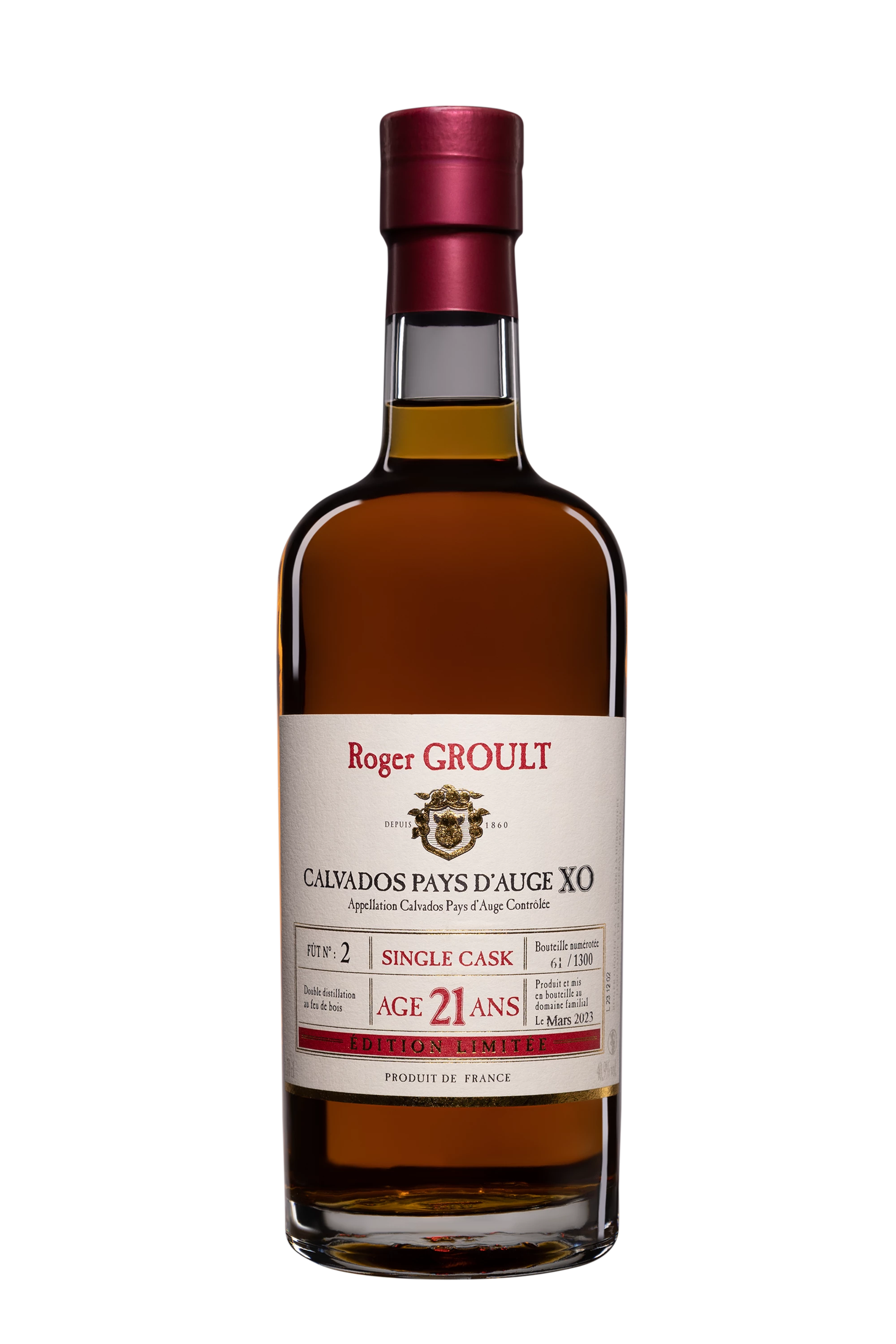 Roger Groult - Calvados du Pays d'Auge "21 Ans - Single Cask" 40.9° Giftbox, 70cl