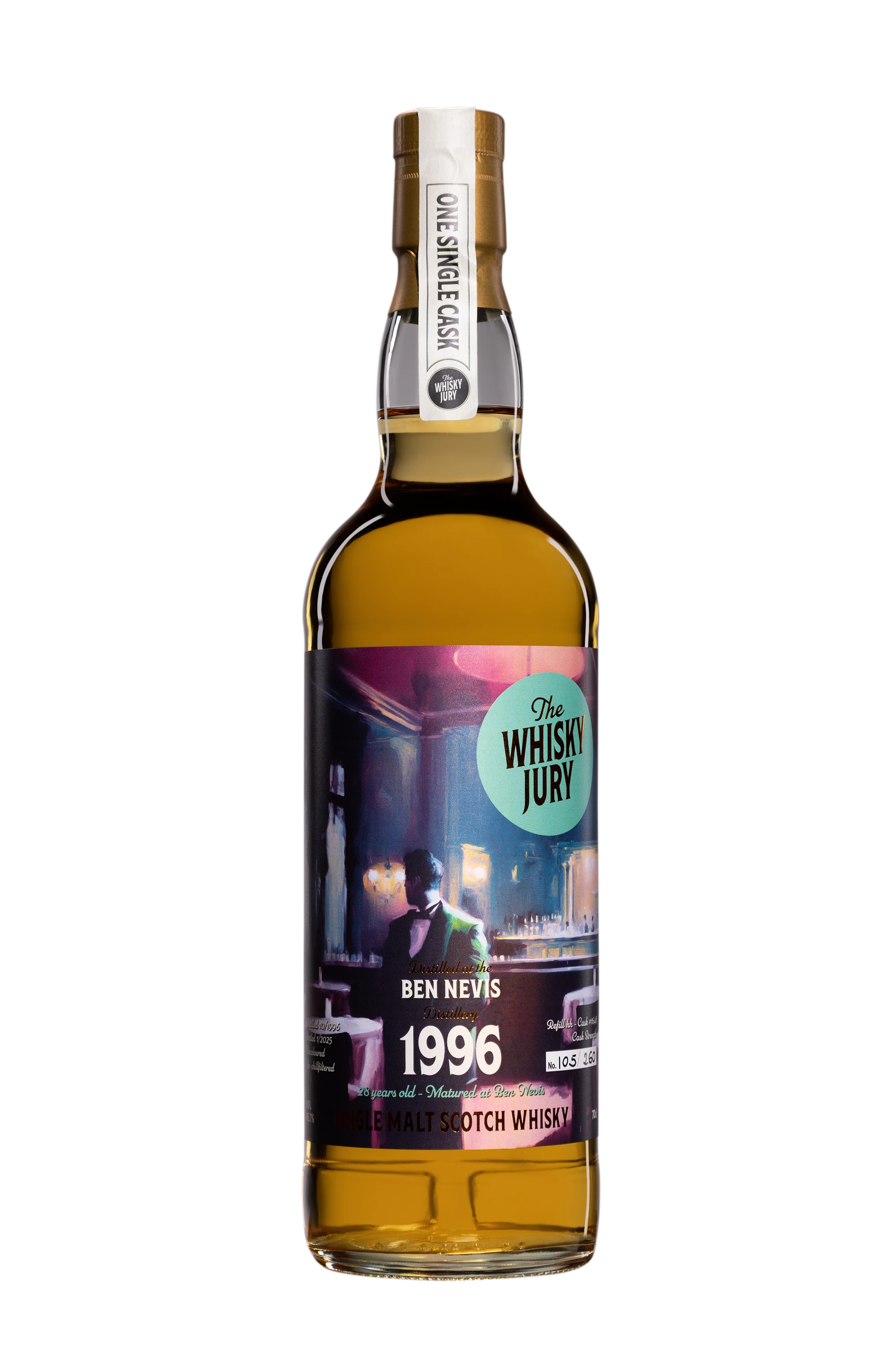 The Whisky Jury - Single Malt Scotch Whisky "Ben Nevis - Single Cask #1648" Brun 1996 45.7°, 70cl