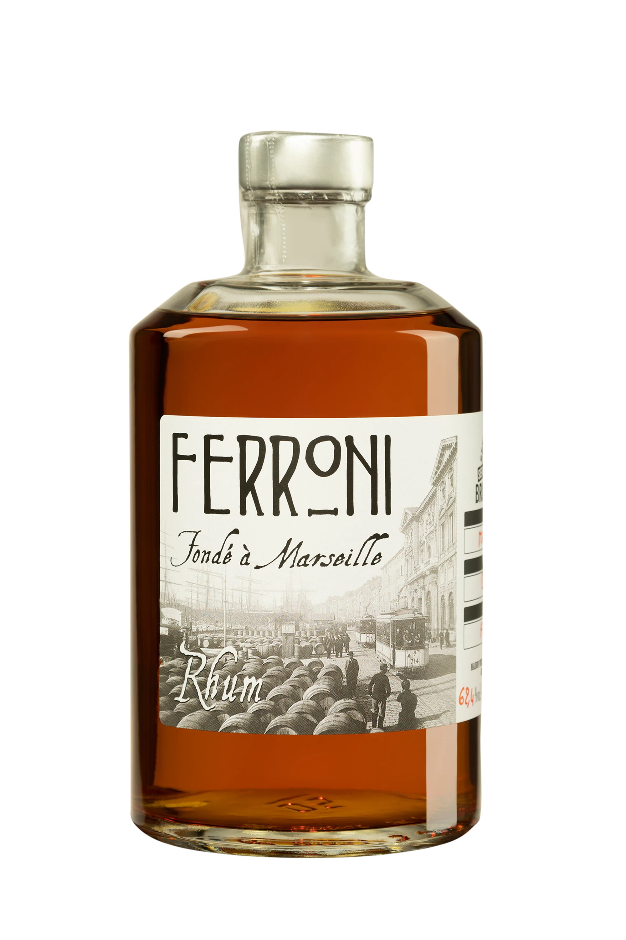 Ferroni - Molasses Mauritius Rhum "Brut de Fût - Maurice" Brun 2013 62.4° Giftbox, 50cl