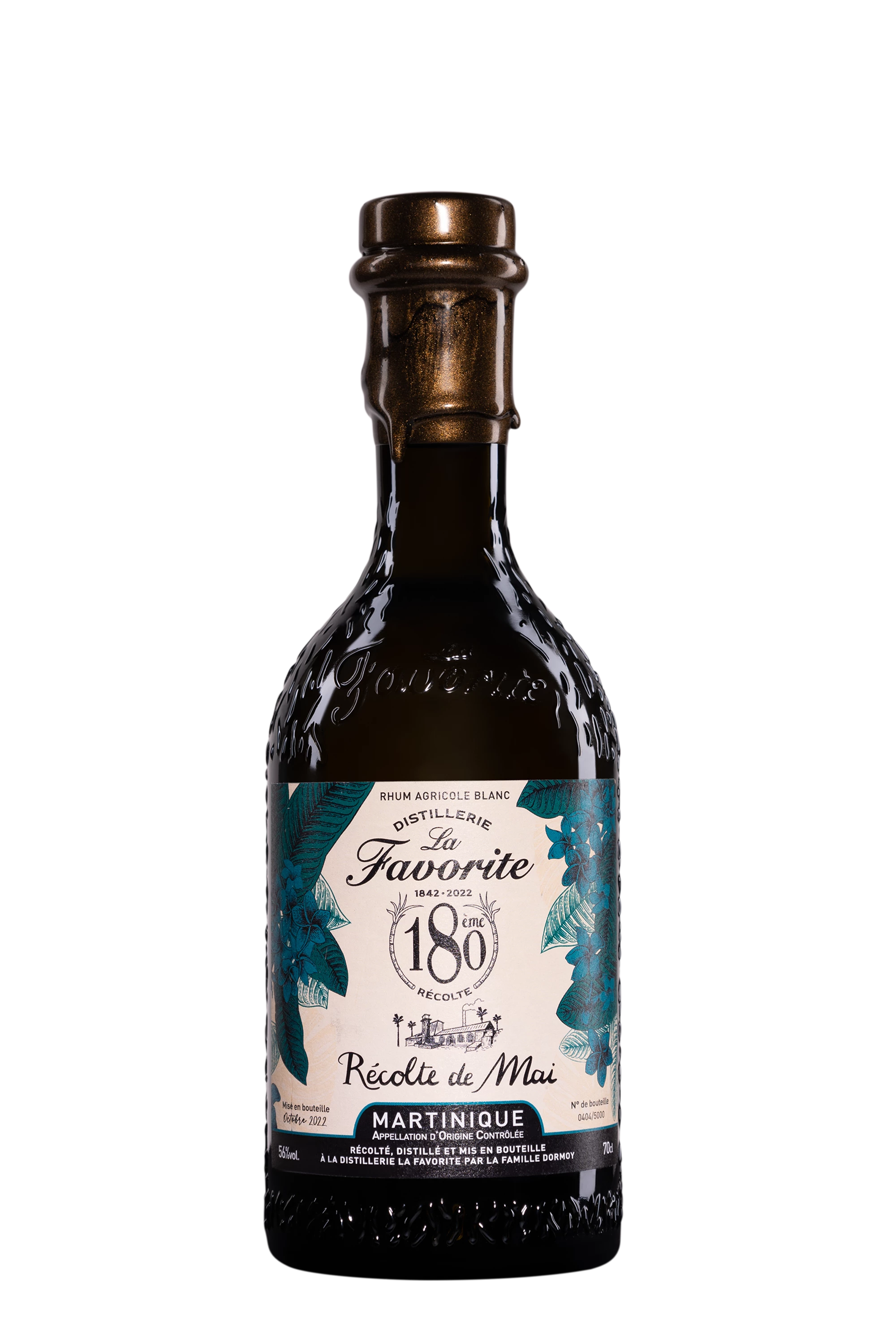 Habitation La Favorite - Rhum Agricole de Martinique "180ème Récolte - Mai 2022" Blanc 56°, 70cl