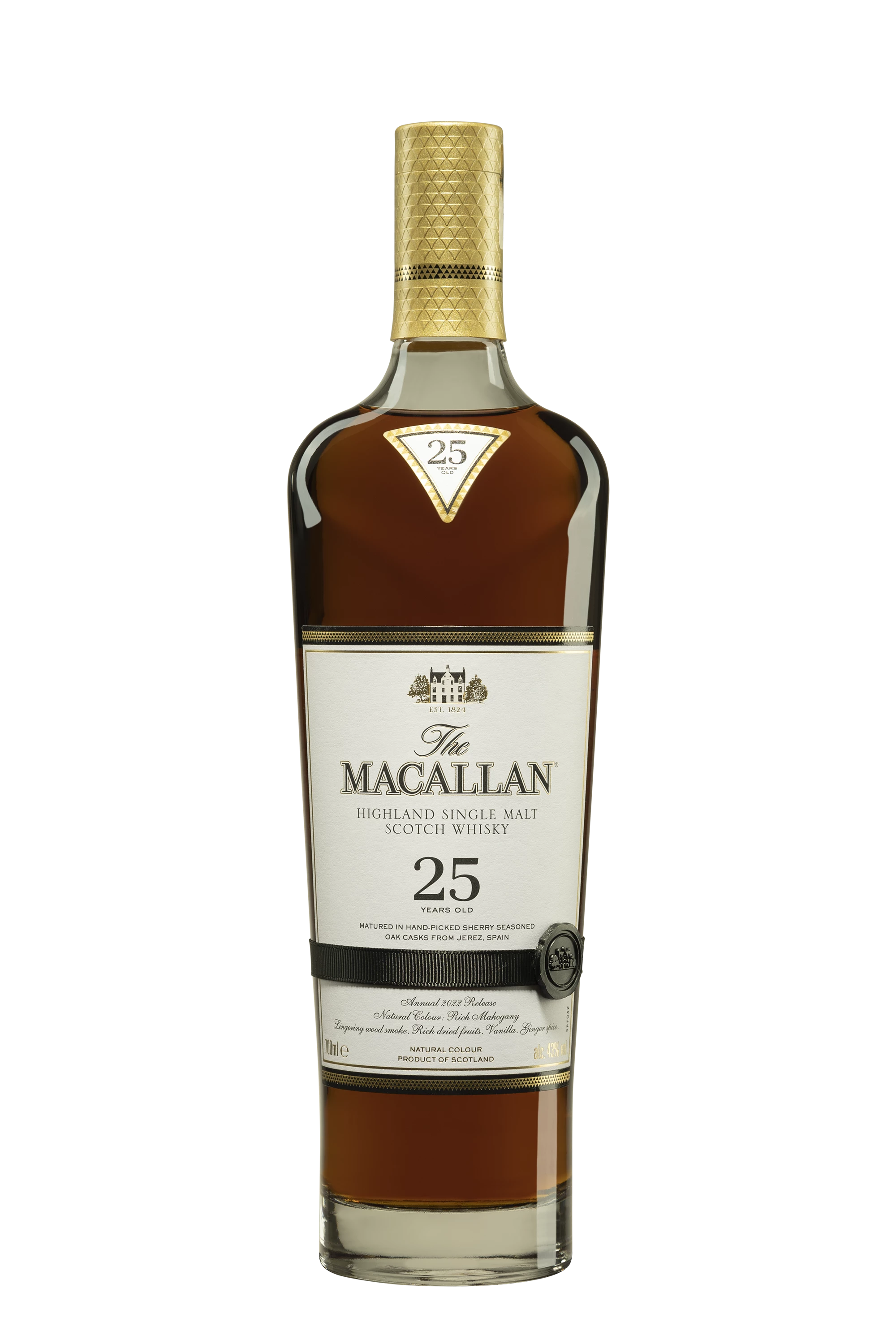 The Macallan - Single Malt Scotch Whisky "25 Ans Sherry Oak - Release 2022" 43° Giftbox, 70cl