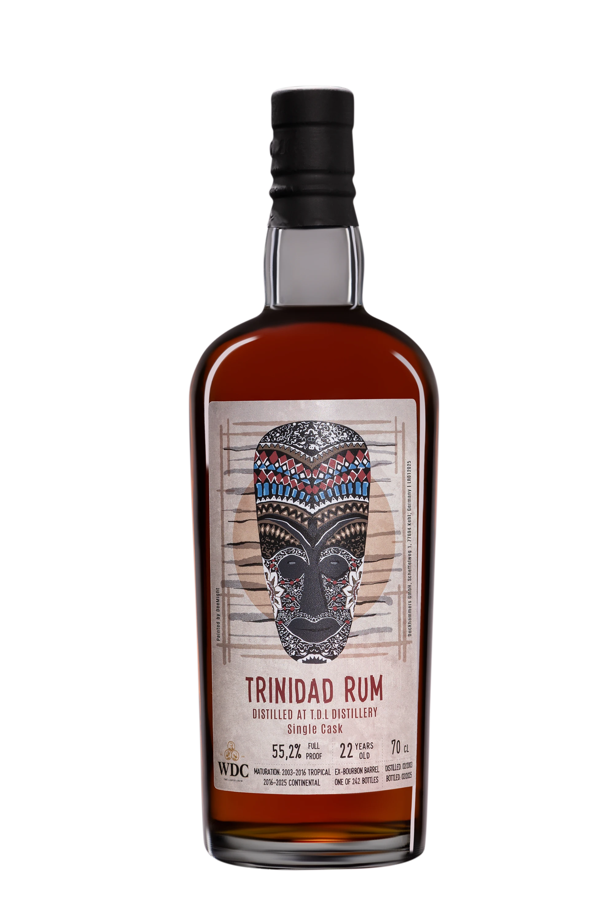Wu Dram Clan - Molasses Trinidadian Rhum "22 Ans Trinidad Distillers Limited" Brun 2003 55.2°, 70cl