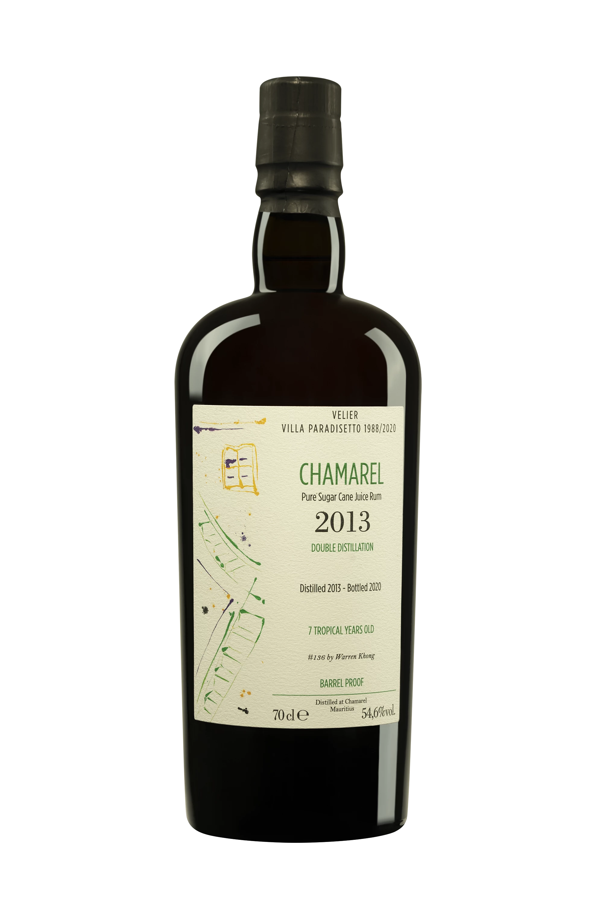 Vélier - Pur Cane Juice Mauritius Rhum "7 Ans Chamarel - Villa Paradisetto 1988/2020" Brun 2013 54.6° Giftbox, 70cl