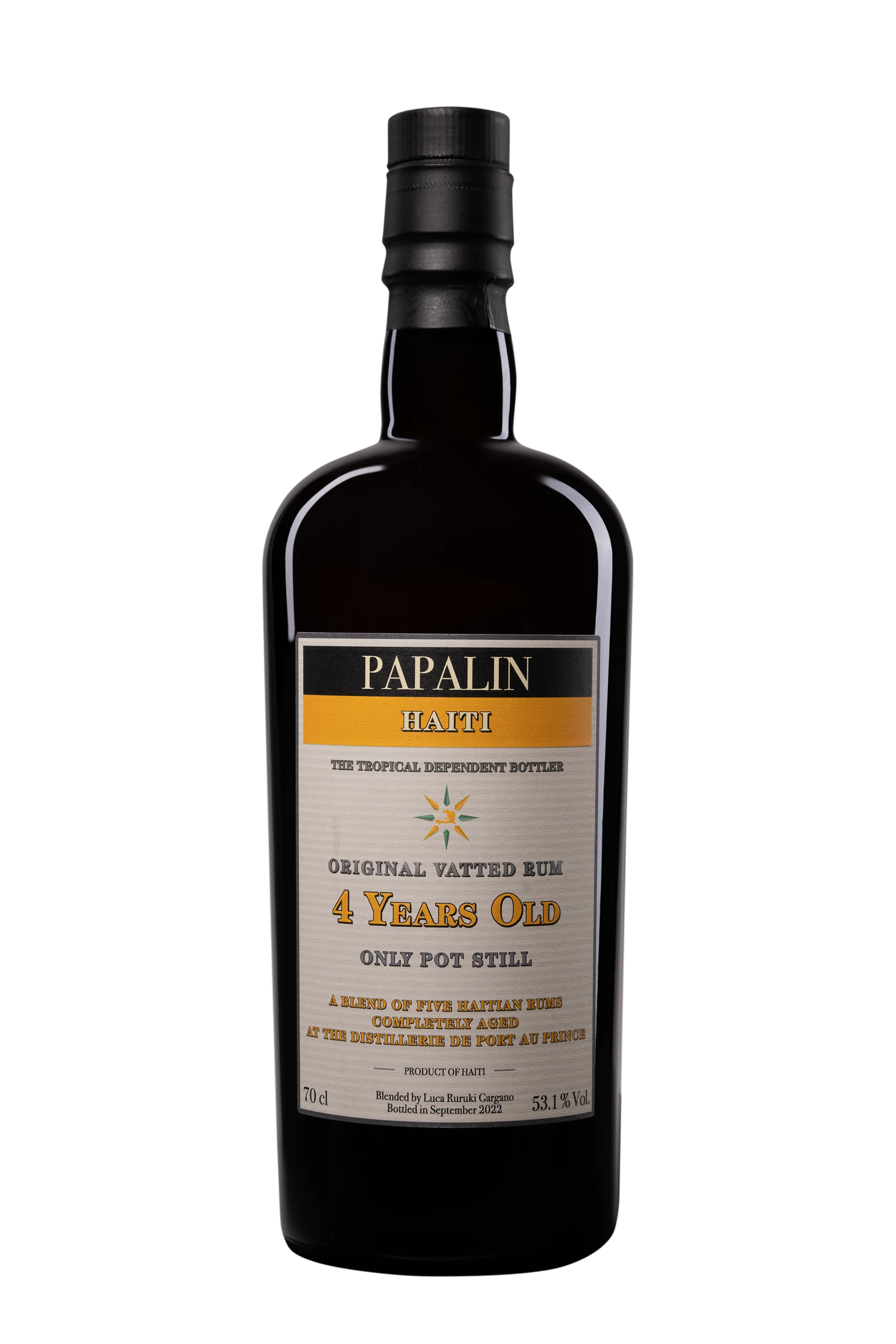 Vélier  - Haïtian Rhum "Papalin - 4 Ans" Brun 53.1° Giftbox, 70cl