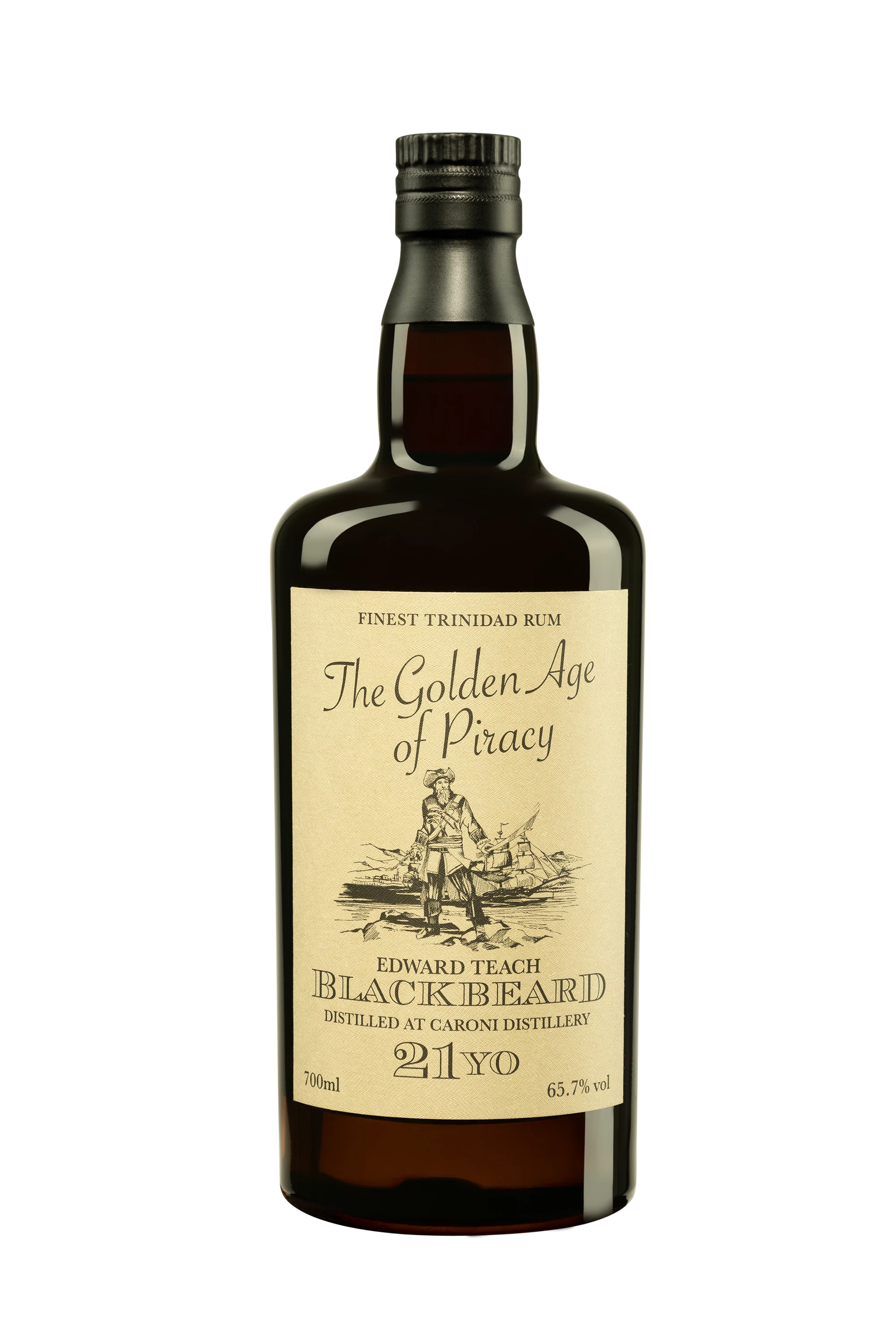 Distilia - Molasses Trinidadian Rhum "21 Ans Caroni - Single Cask #197 - The Golden Age of Piracy" Brun 1999 65.7° Giftbox, 70cl
