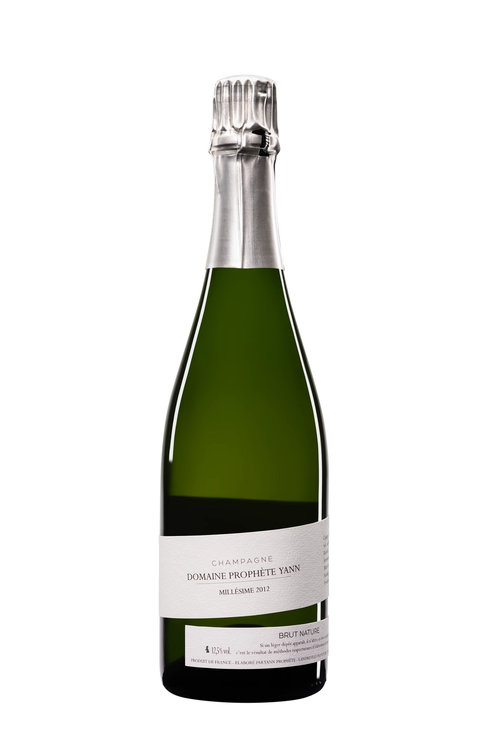 Domaine Yann Prophète - Champagne Brut Nature Blanc de Blancs Millésimé Blanc 2012 12.5°, 75cl