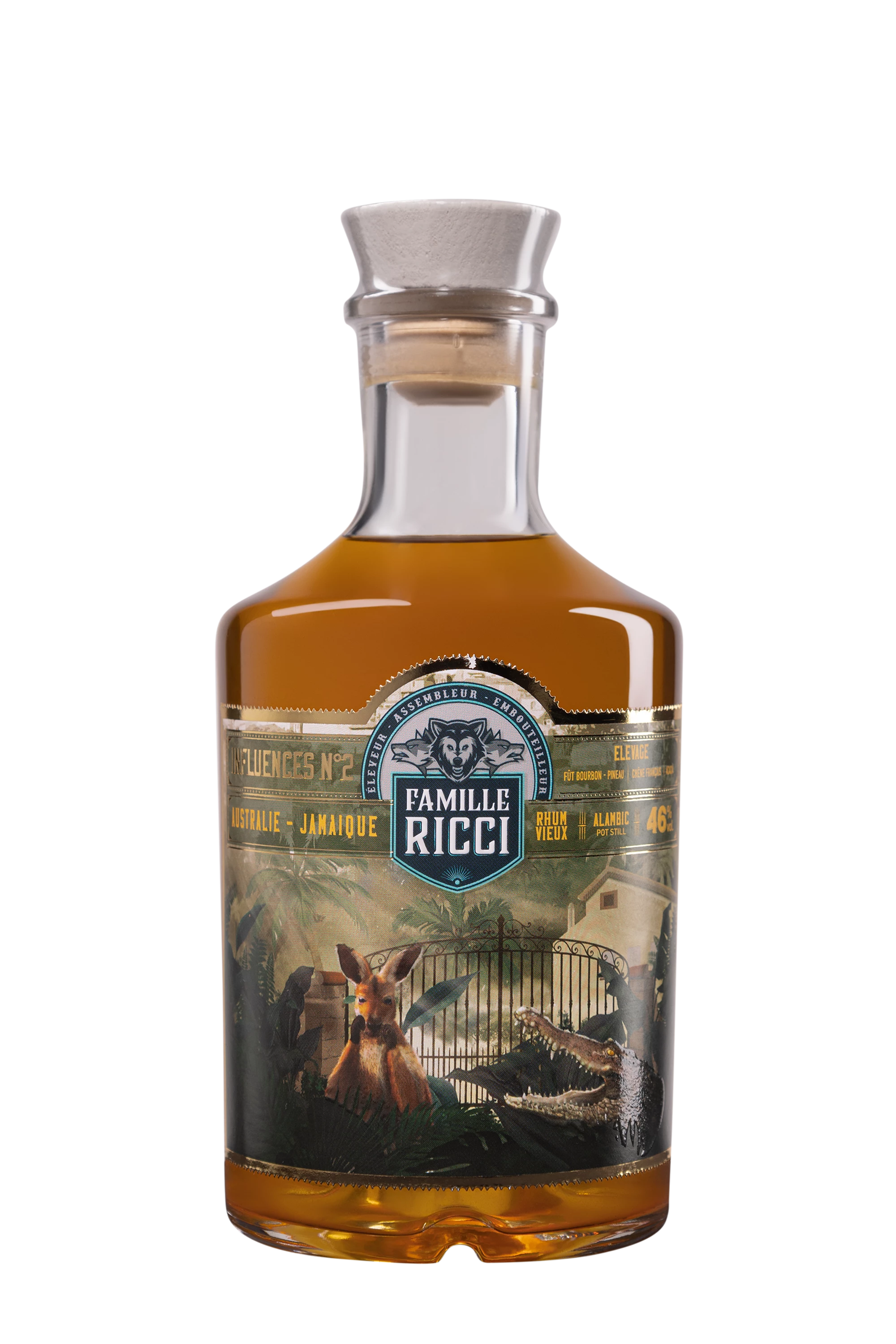 Famille Ricci - Molasses Rhum "Influences N°2" Brun 46° Giftbox, 70cl