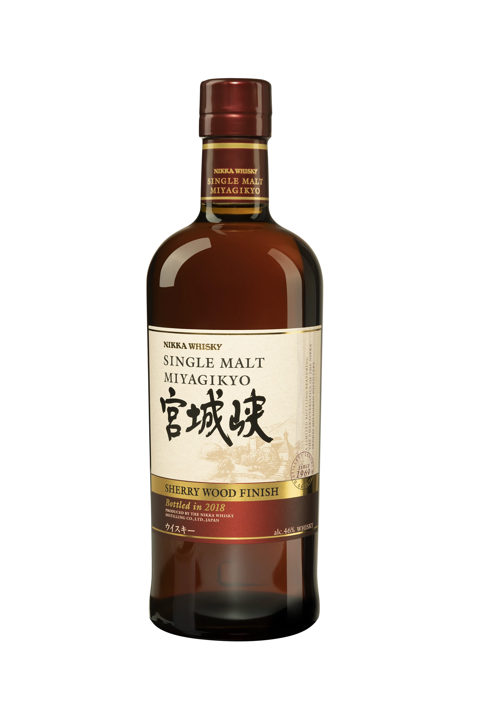 Miyagikyo - Single Malt Japanese Whisky "Sherry Wood Finish" 46° Giftbox, 70cl