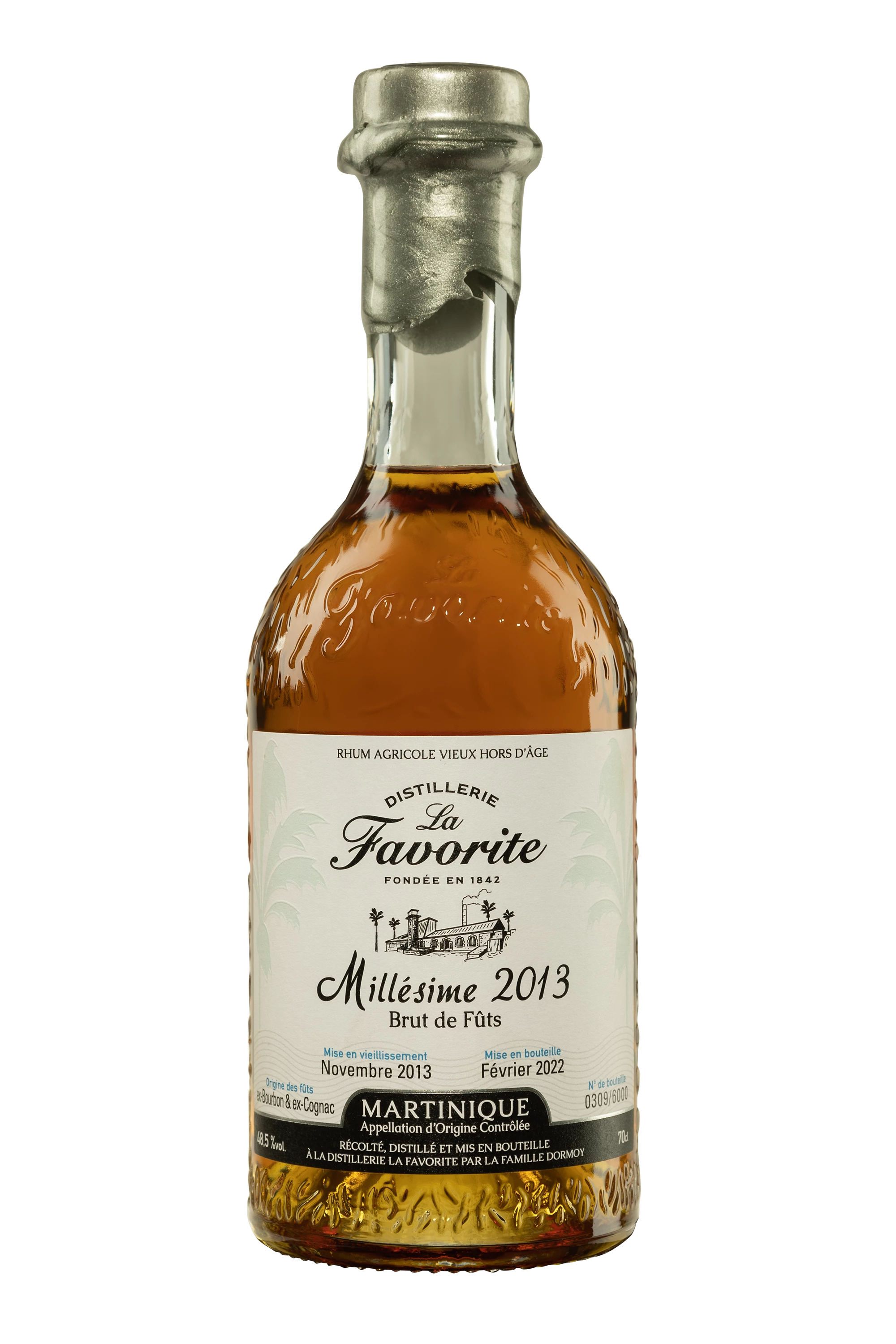 Habitation La Favorite - Rhum Vieux Agricole de Martinique "Millésime" Brun 2013 48.5° Giftbox, 70cl