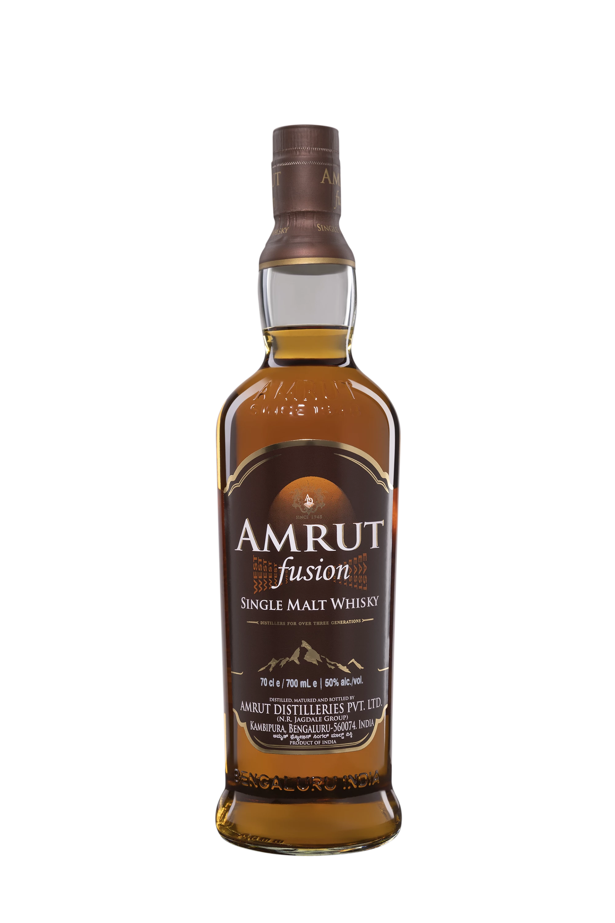 Amrut - Single Malt Indian Whisky "Fusion" 50° Giftbox, 70cl