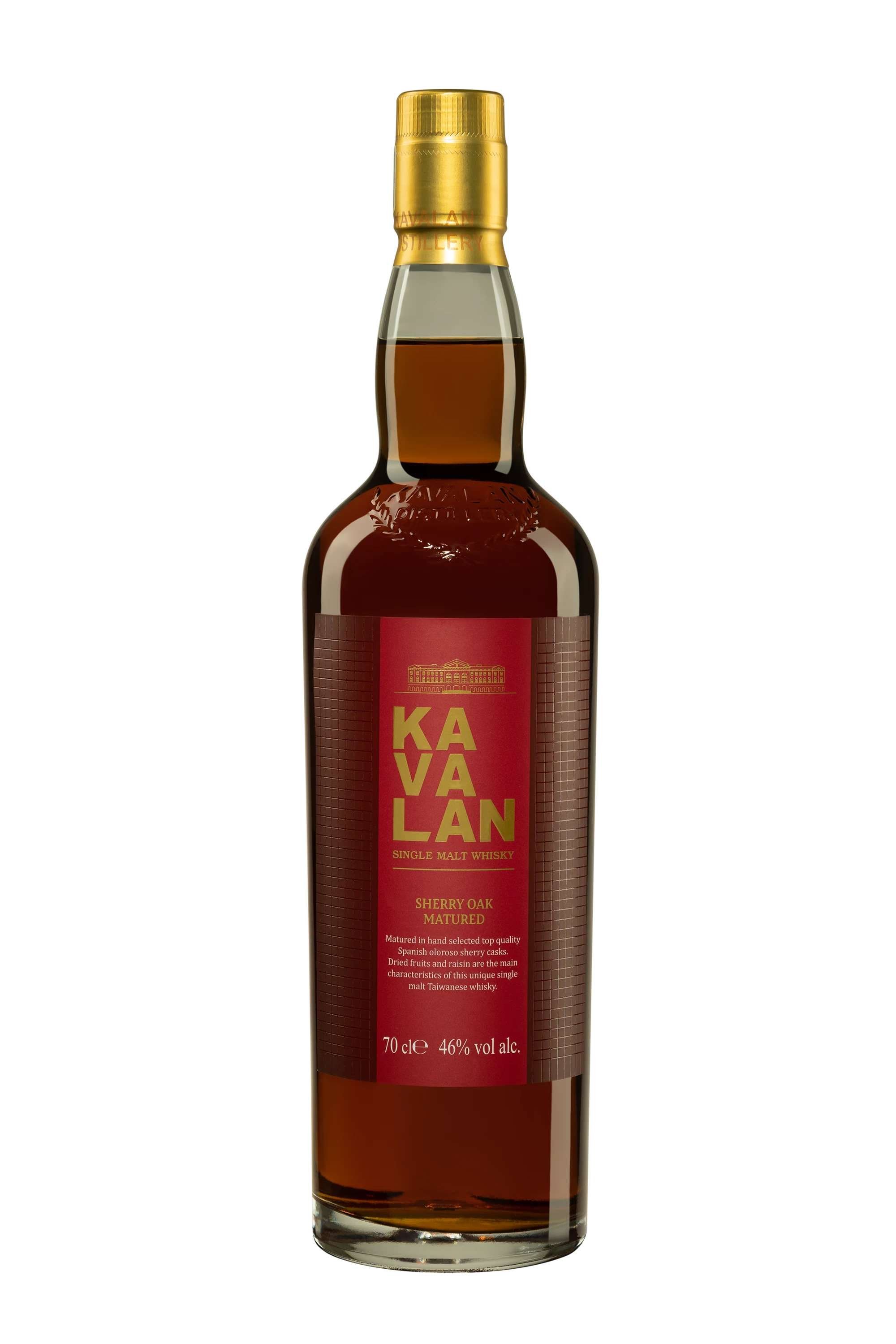 Kavalan - Single Malt Taiwanese Whisky "Sherry Oak Matured" 46° Giftbox, 70cl