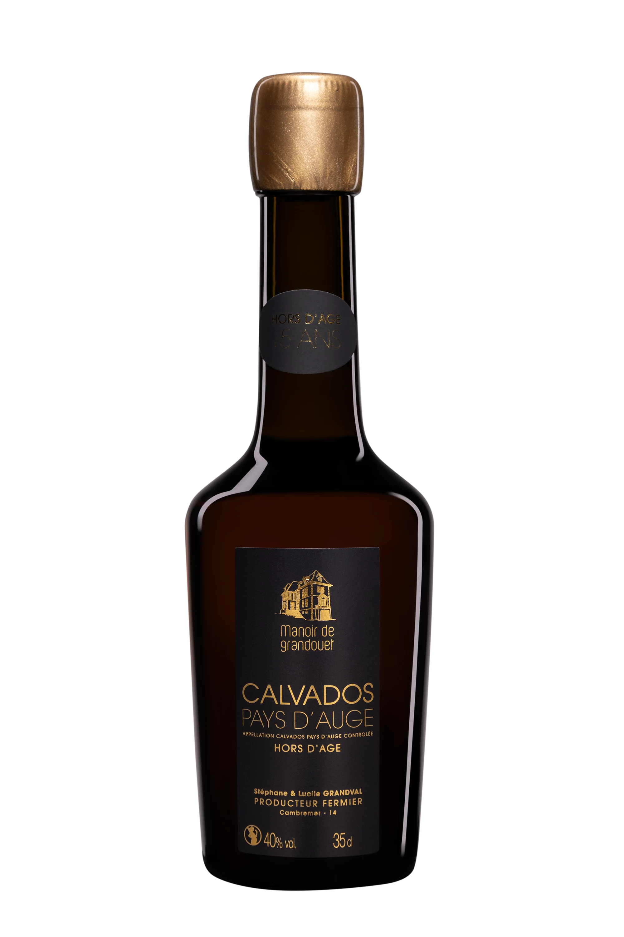Manoir de Grandouet - Calvados du Pays d'Auge "15 Ans - Hors d'Âge" 40°, 35cl
