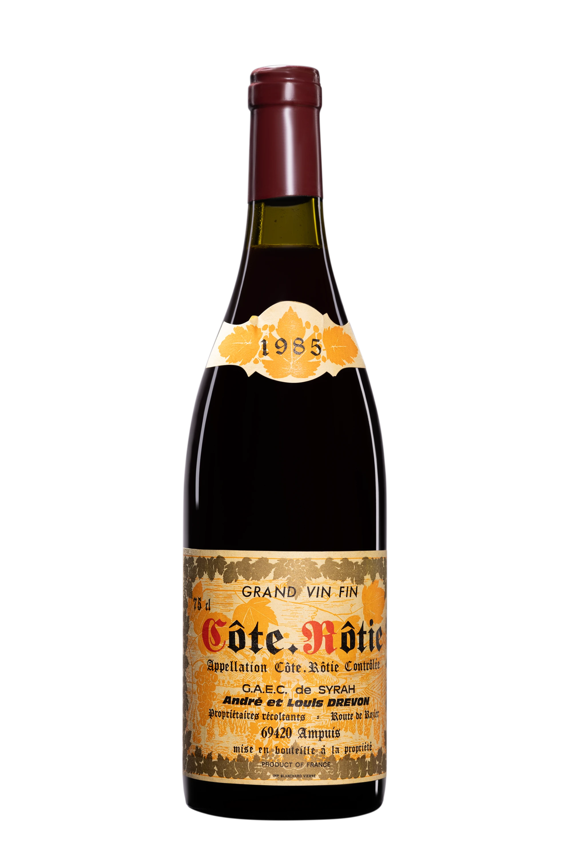 Domaine Drevon - Côte Rotie Rouge 1985, 75cl