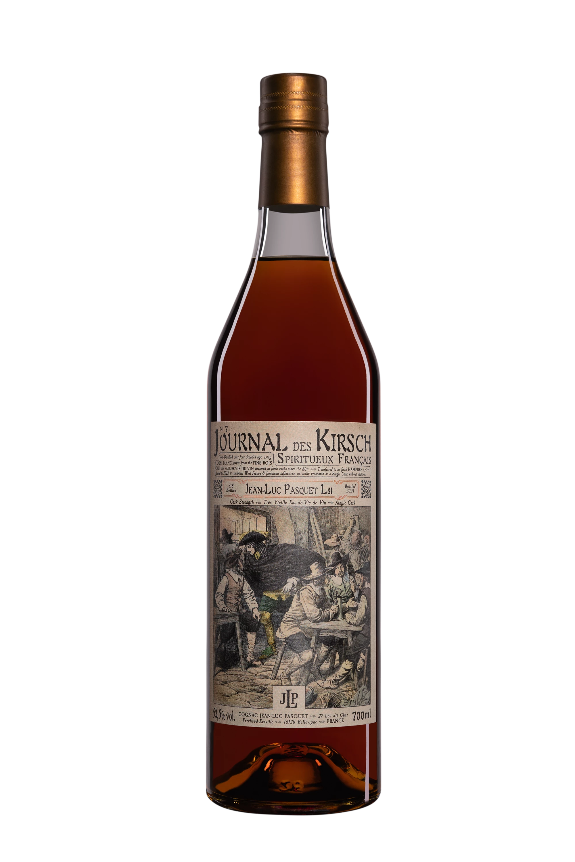 Jean-Luc Pasquet - Cognac Fins Bois "Lot 81 - Journal des Kirsch N°7 - Hampden Cask Finish" 52.5°, 70cl