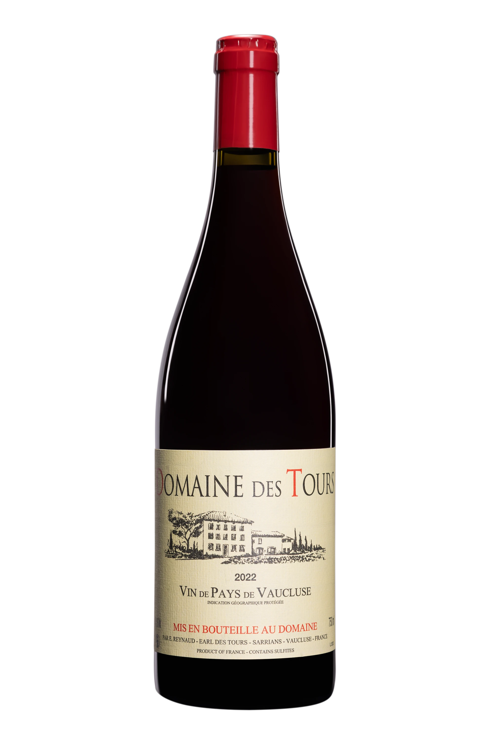 Domaine des Tours - Vin de Pays du Vaucluse Rouge 2022 14.5°, 75cl
