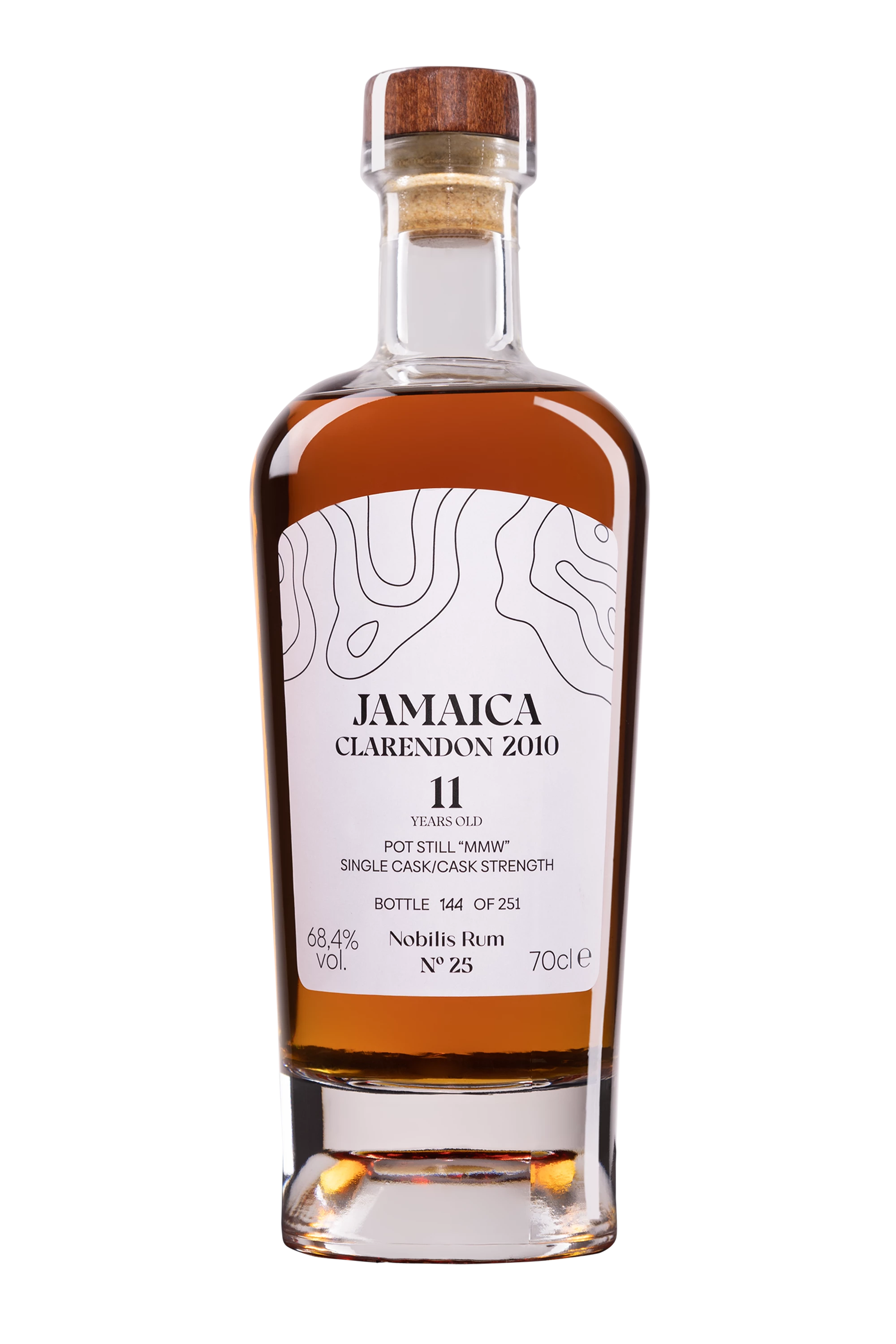 Nobilis Rum - Molasses Jamaican Rhum "11 Ans Clarendon - Single Cask - N°25" Brun 2010 68.4° Giftbox, 70cl