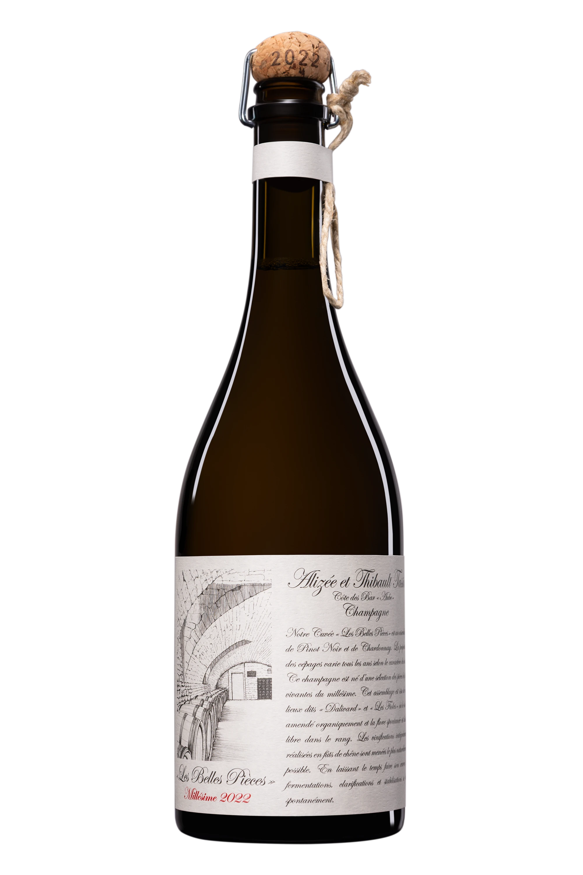 Domaine Alizée et Thibaut Tassin - Champagne Brut Nature Millésimé "Les Belles Pièces" Blanc 2022 Dégorgement 2026 12°, 75cl