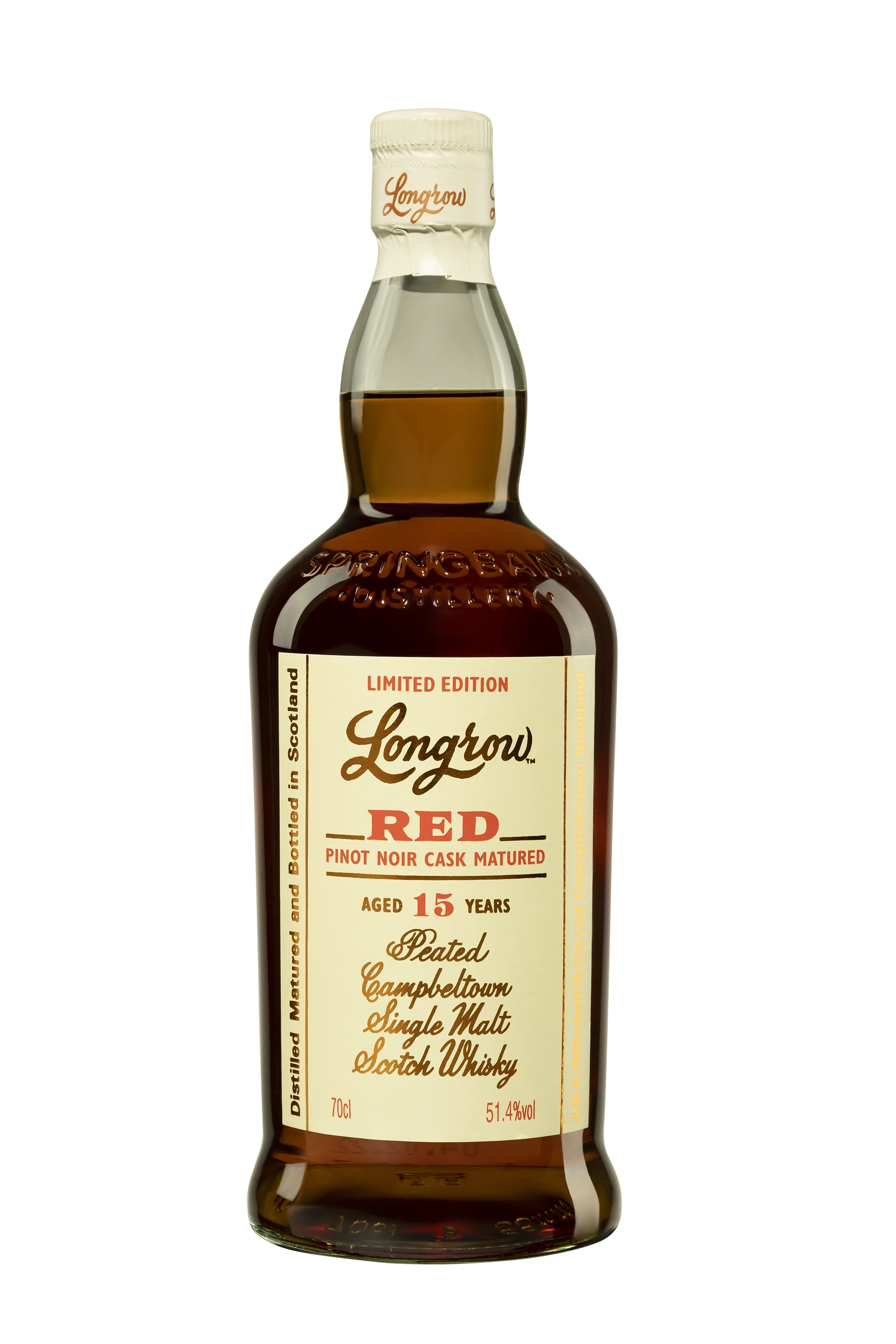 Springbank - Single Malt Scotch Whisky "15 Ans Longrow - Red Pinot Noir" 51.4°, 70cl