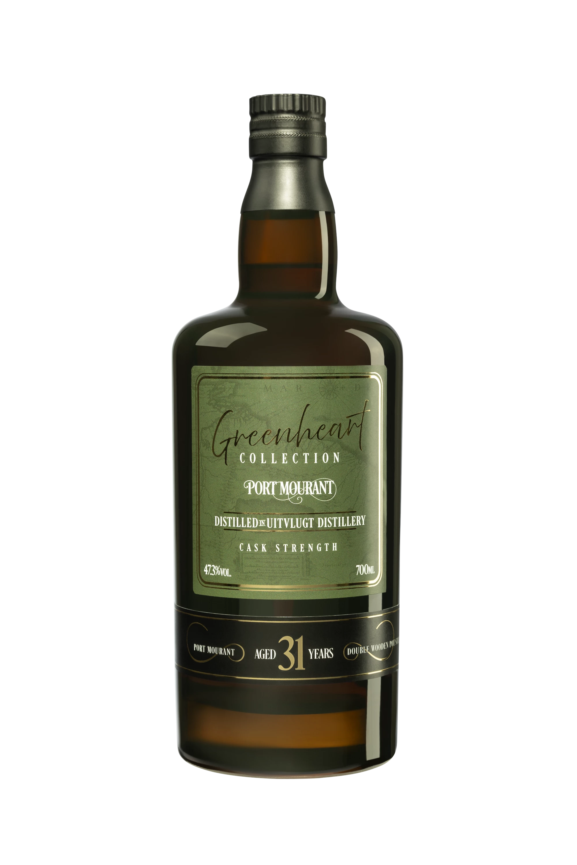 Distilia - Molasses British Guyana Rhum "31 Ans Uitvlugt - Greenheart Collection - Port Mourant Double Wooden Pot Still" Brun 1989 47.3° Giftbox, 70cl